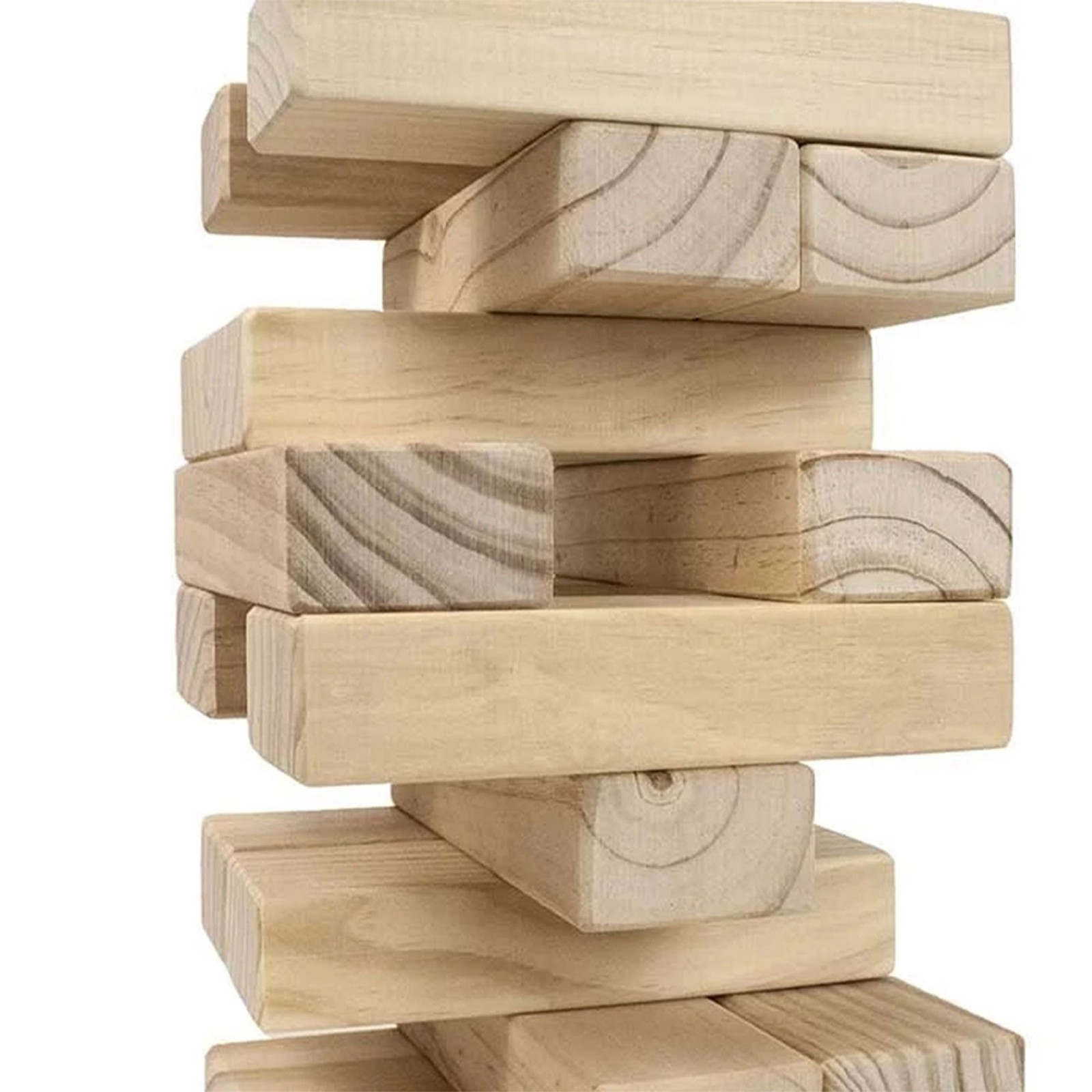 Yard Games Giant Tumbling Timbers 30″ Wood Block Stacking Game w/ Case, Natural