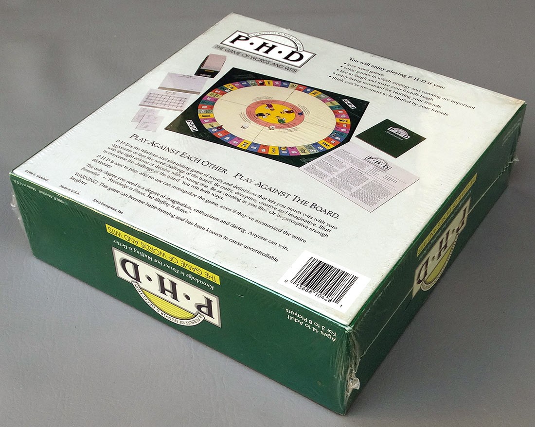 PHD Board Game of Words and Wits NEW Factory Sealed Knowledge Bluffing P H D