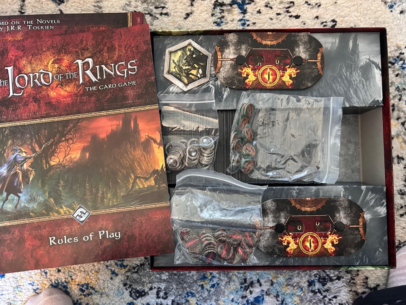 Lord of The Rings the Card game by Nate French 1-2 players lightly played