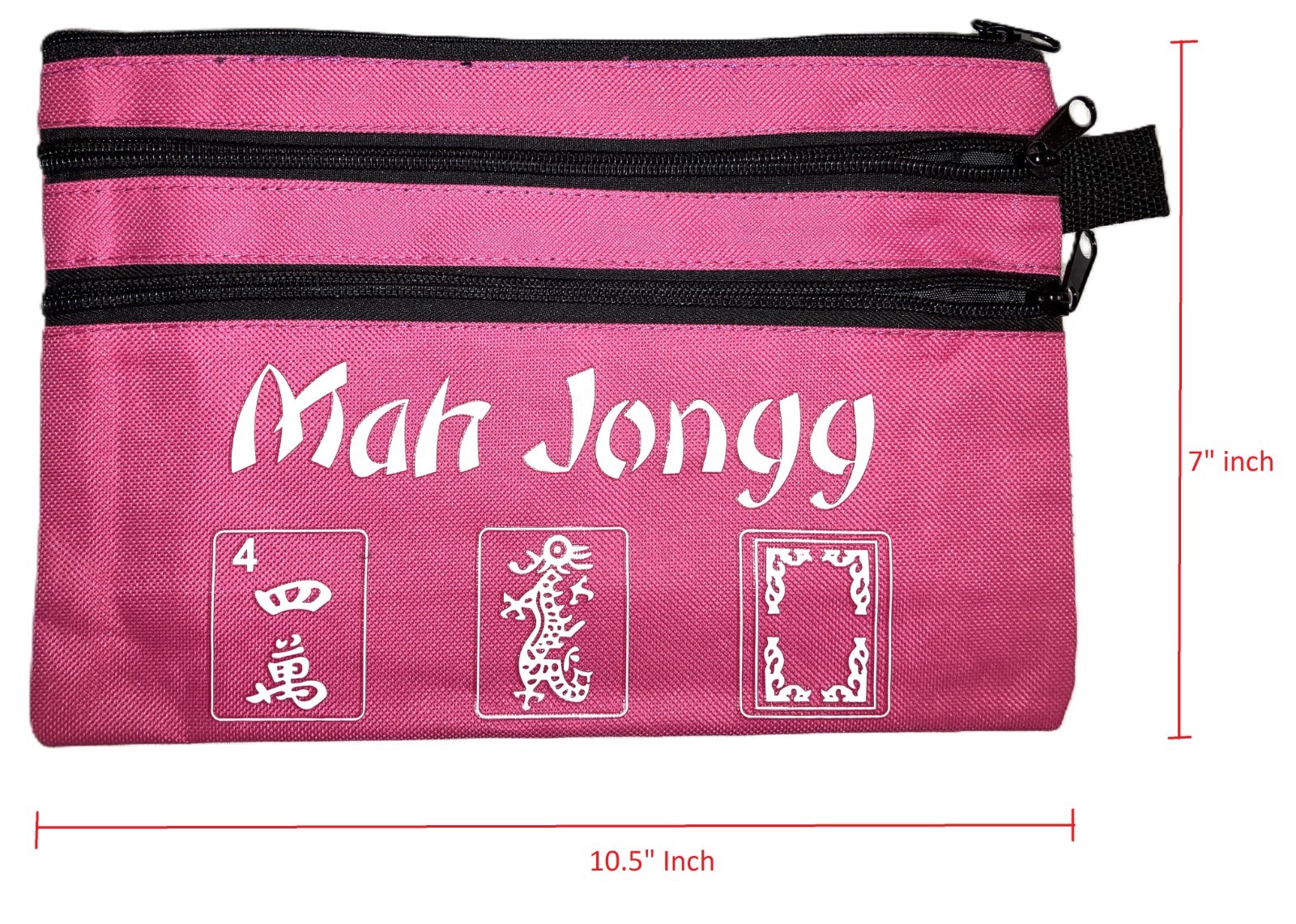 Mahjong Mahj Mah jong Carry PINK Empty Bag + 2 Pouches for Tiles + Bag for Rack