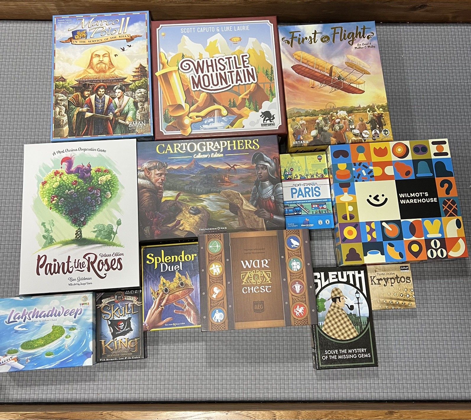 Board Game Lot – Cartographers, Splendor Duel, War Chest, First in Flight & More