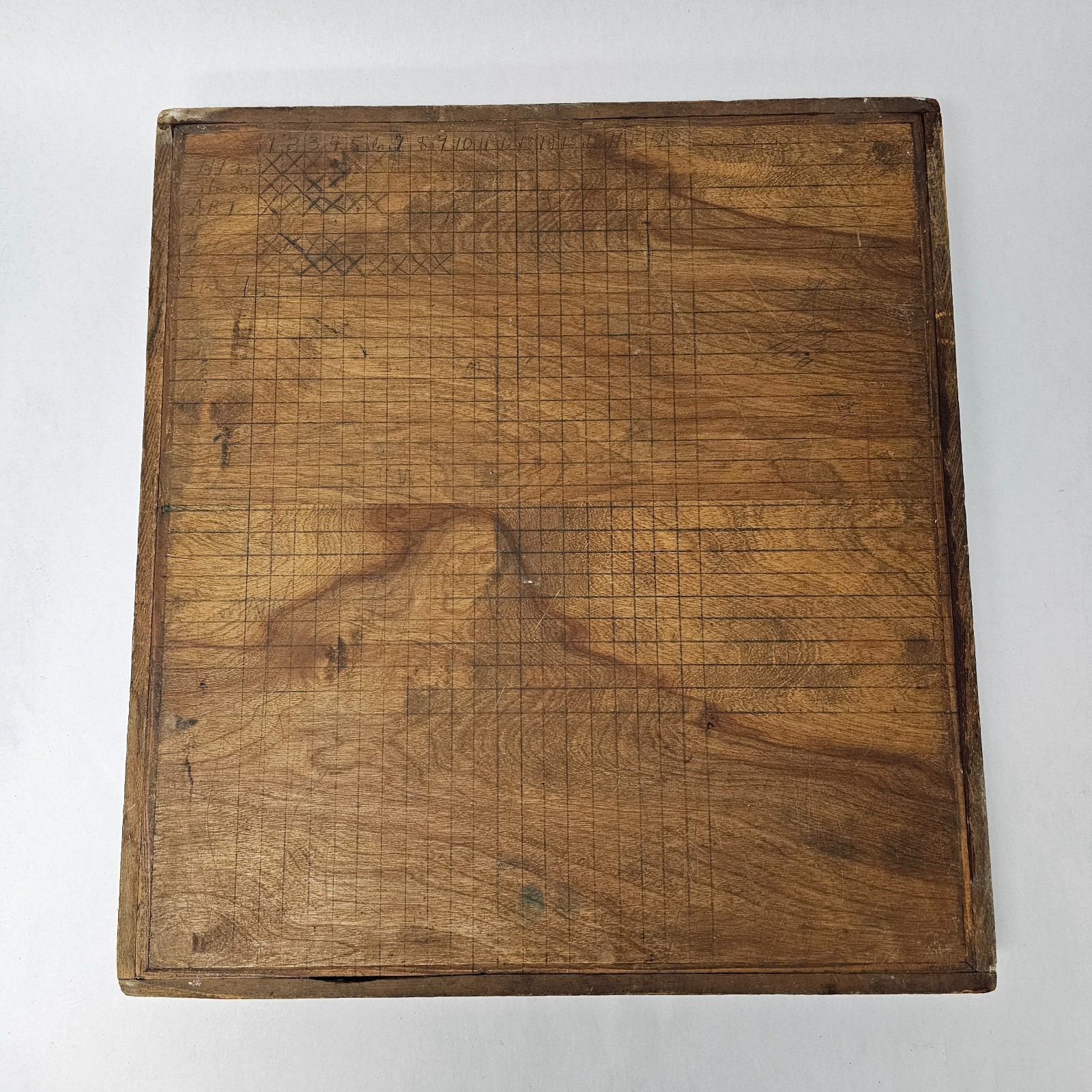 Vintage Wooden Chinese Checkers Board Game Double Sided Handmade Wood