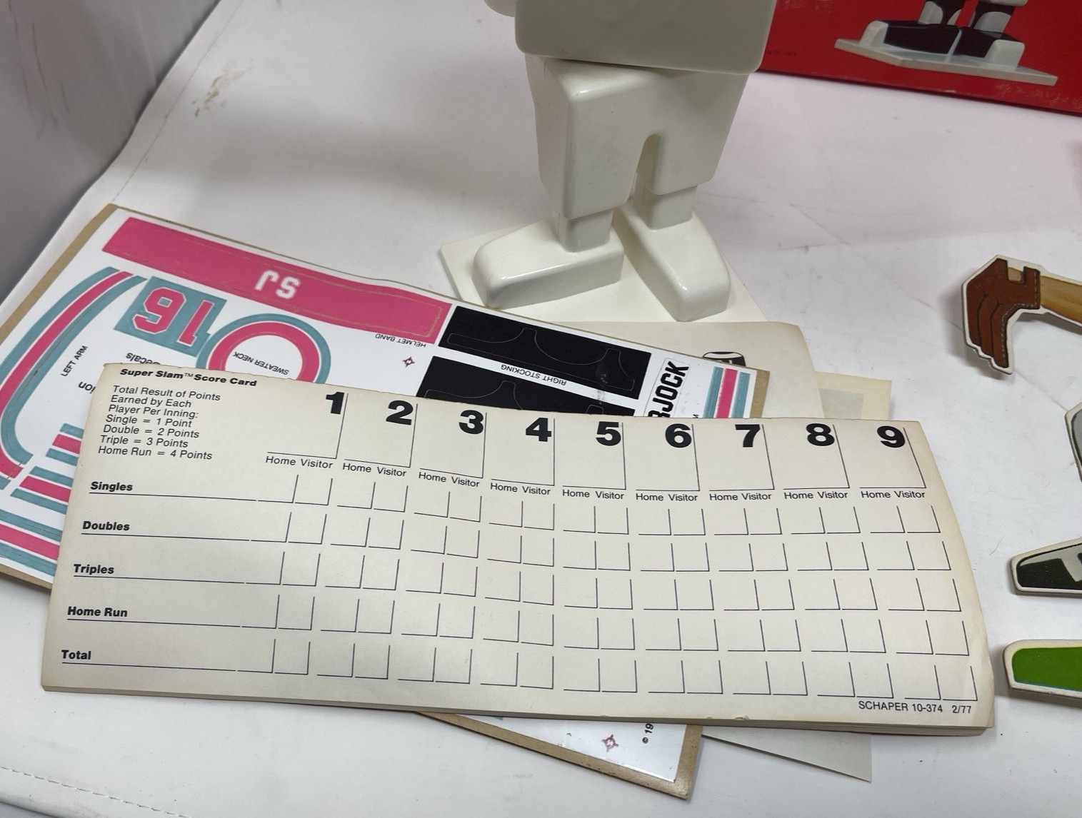 Vintage 1975 Schaper Super Jock Baseball Game NOS Open Box Complete Rare