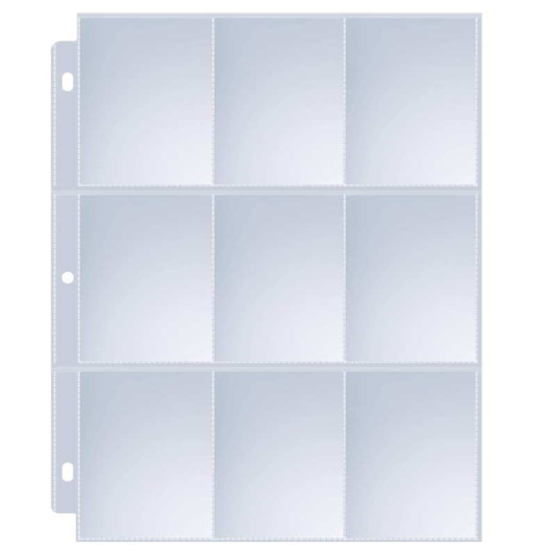 36 Pack 9 Pocket Page Protector, Sooez Trading Card Sleeves Pages Clear – NEW