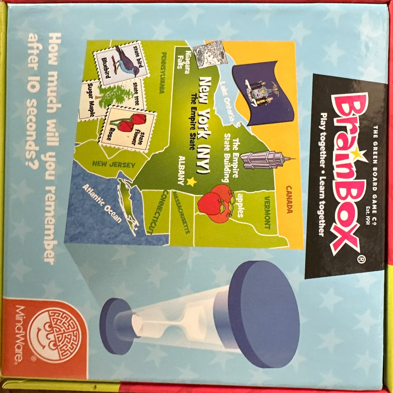 Game Brain Box All Around The World – 1 or more players MindWare Ages 8+ NEW