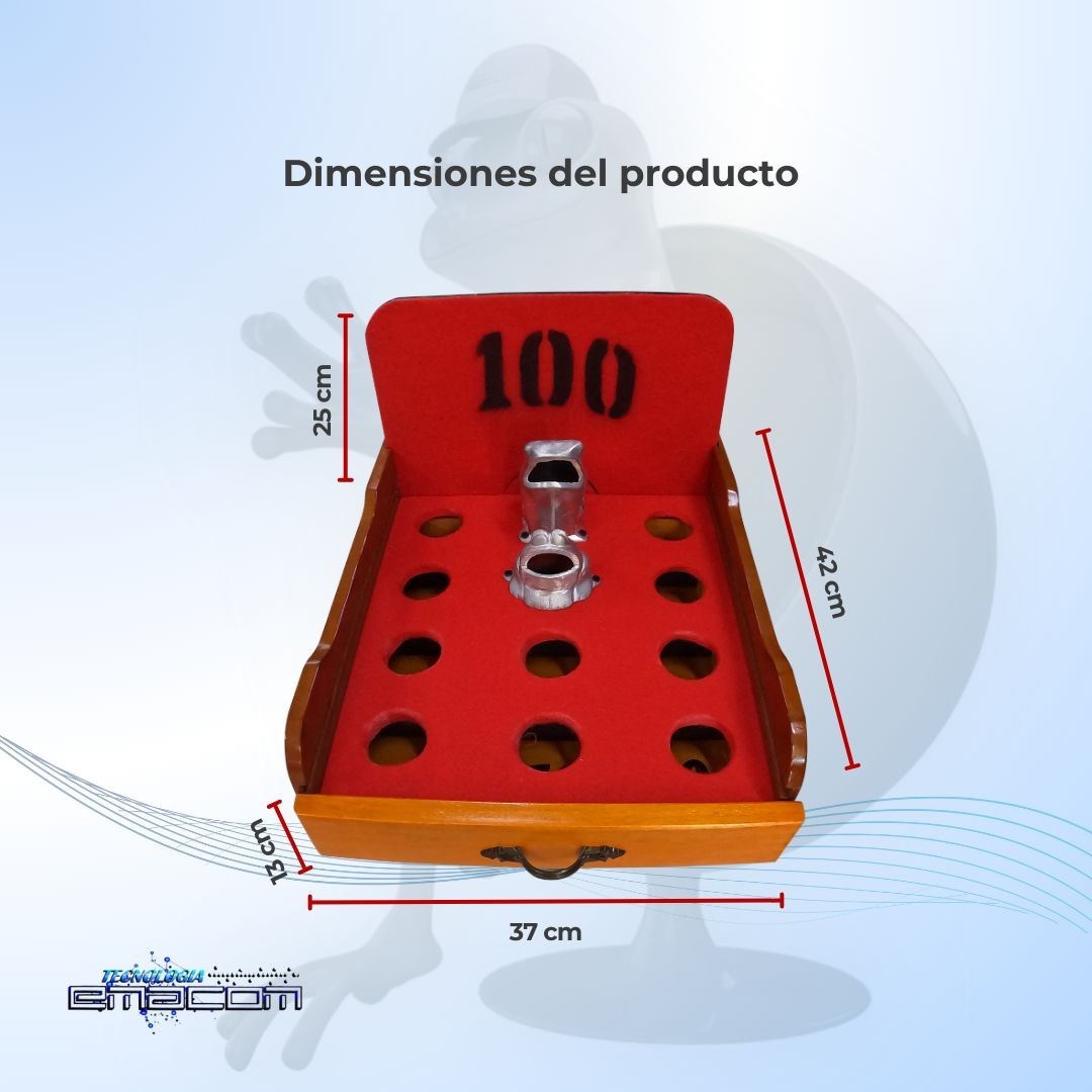 Portable Frog Game with Rings and Scoreboard (Made in Colombia)