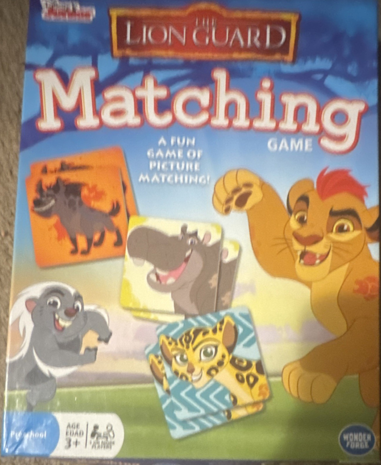 Wonder Forge The Lion Guard Matching Game Picture Matching Ages 3+ Complete Set