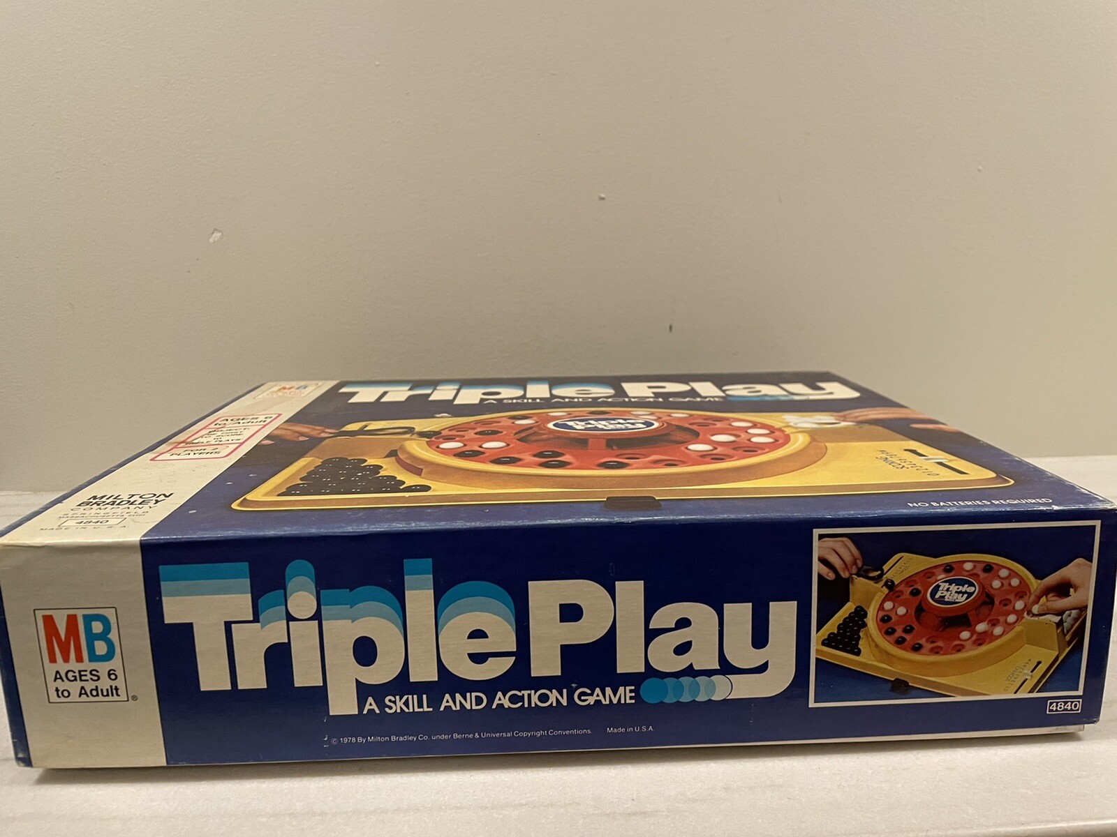 Vintage 1978 Milton Bradley 4840 Triple Play A Skill and Action Game For Ages 6+