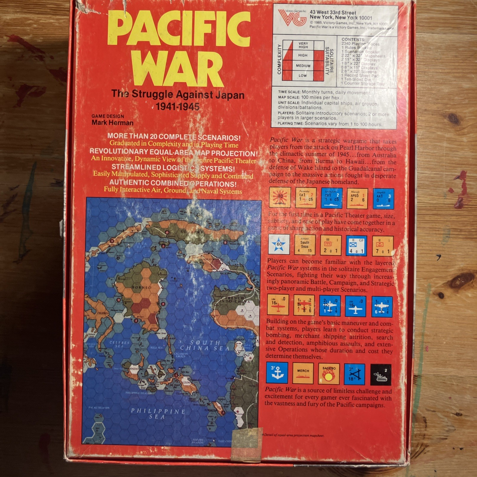 Victory Games Inc. Pacific War The Struggle Against Japan 1941-1945 Laminated