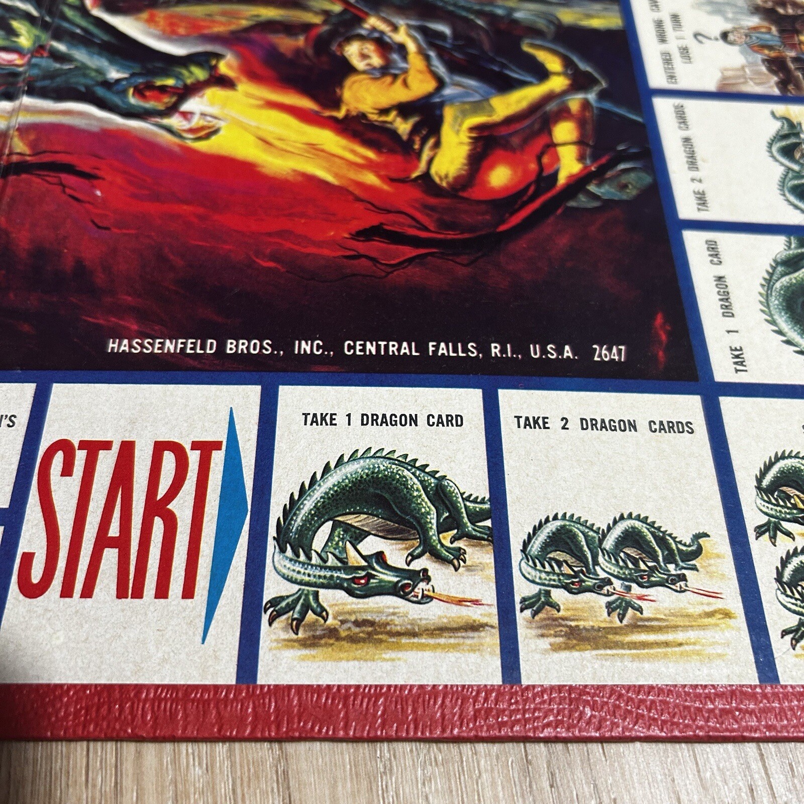 Hasbro The Singing Bone Dragon Board Game Hassenfeld Fantasy Vintage 1962 RARE