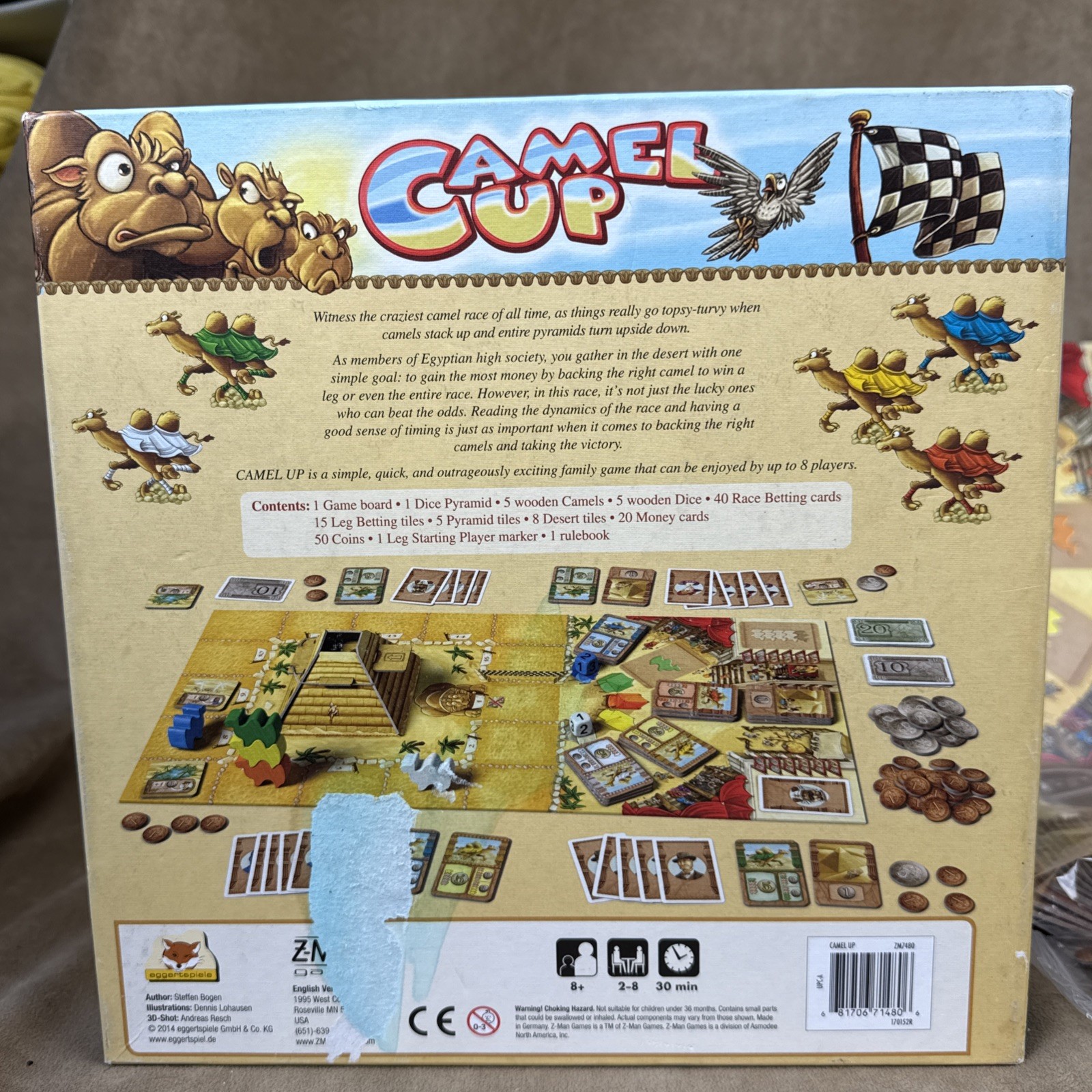 Camel Up COMPLETE Board Game – Stephen Bogen Z-Man Cup Board Game