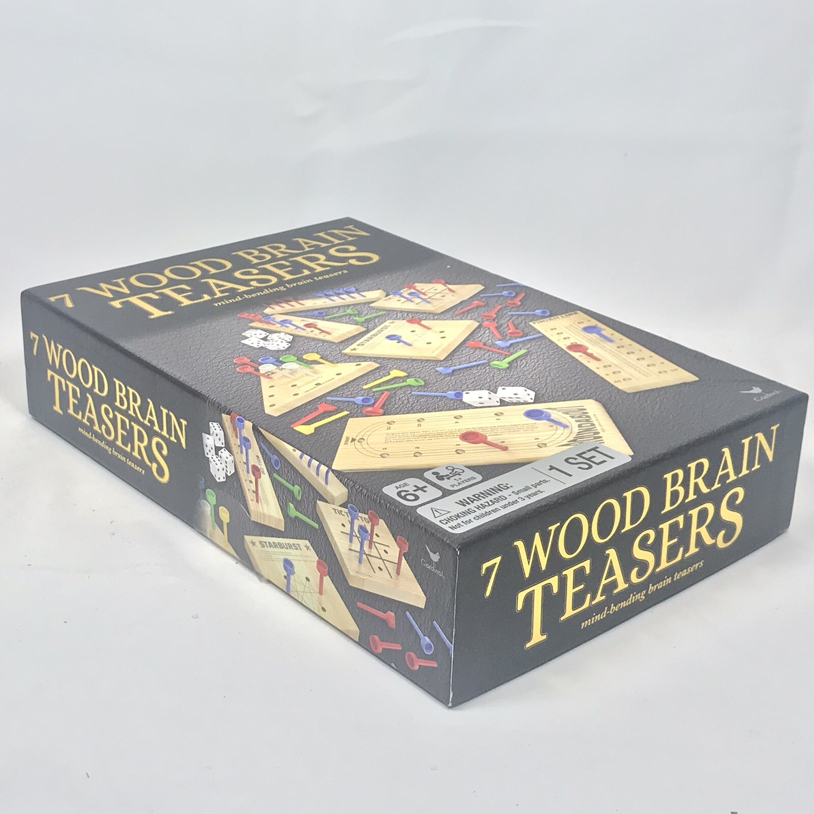 CARDINAL 7 Solid Wood Brain Teasers Roundabout/Insanity/Starburst/Roll-Em & More