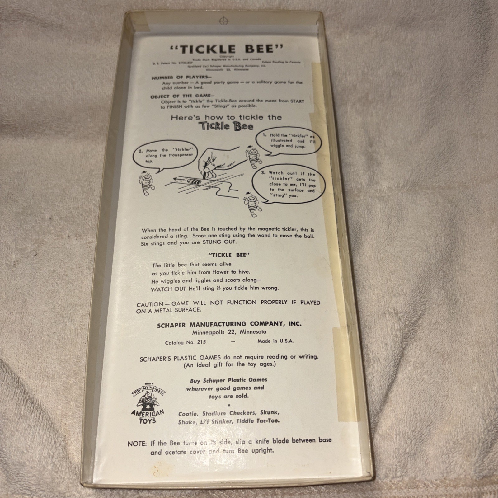 Vintage Tickle Bee!!! Game
