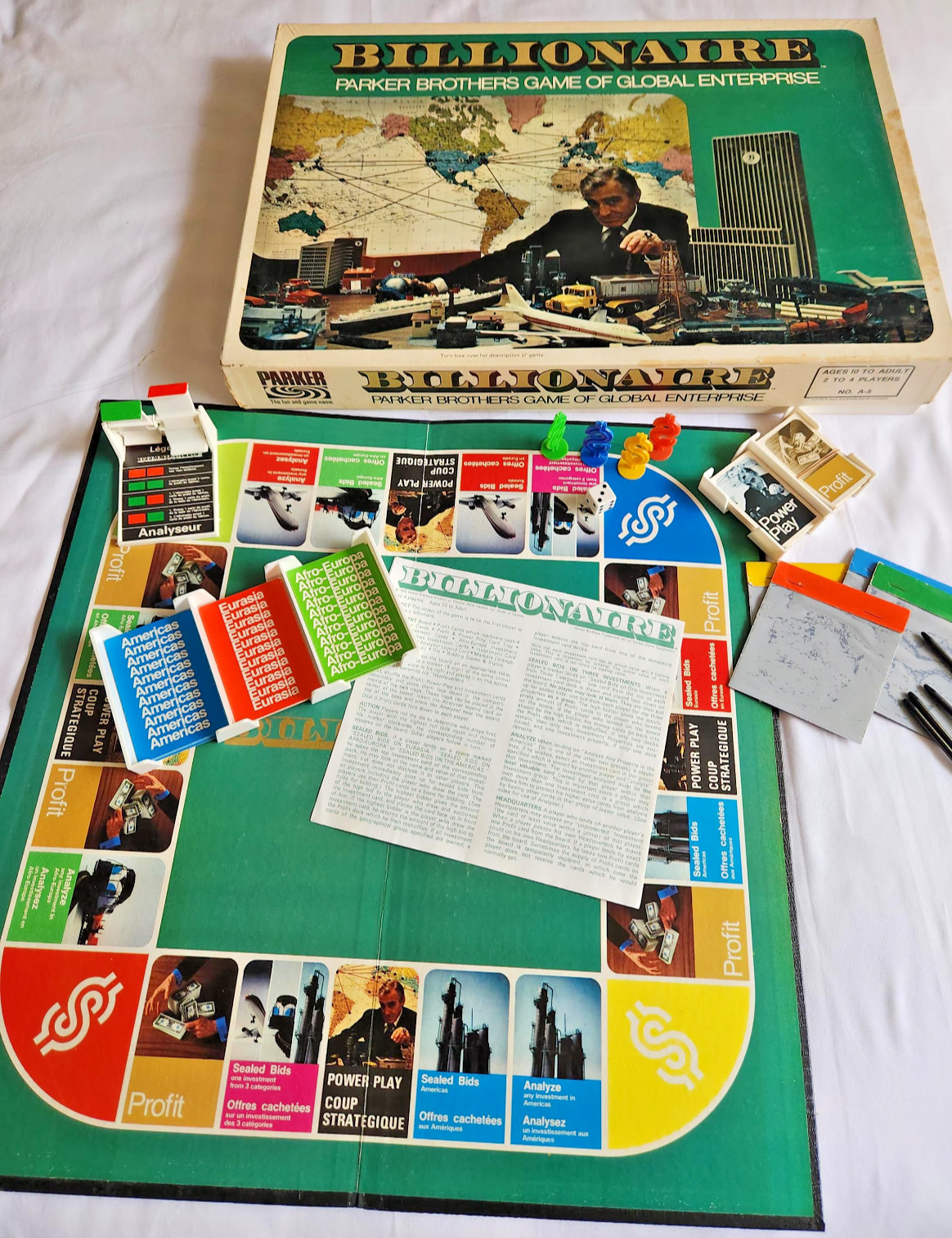 Millionaire (1973) Age 10 to Adult , 2 to 4 players Table Top Board Game