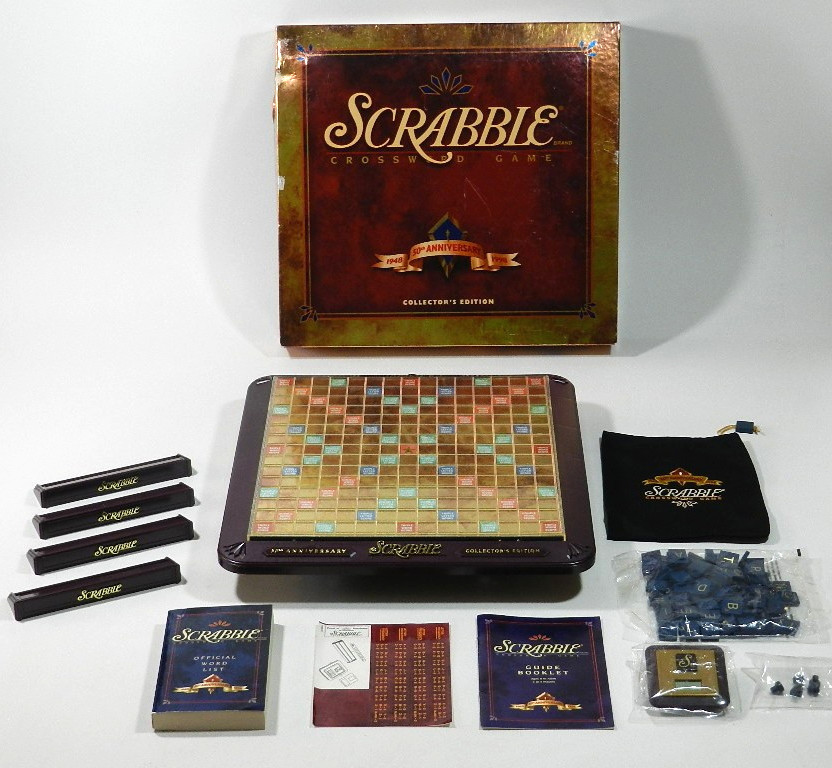 Scrabble 50th Anniversary Collectors Edition Crossword Board Game New