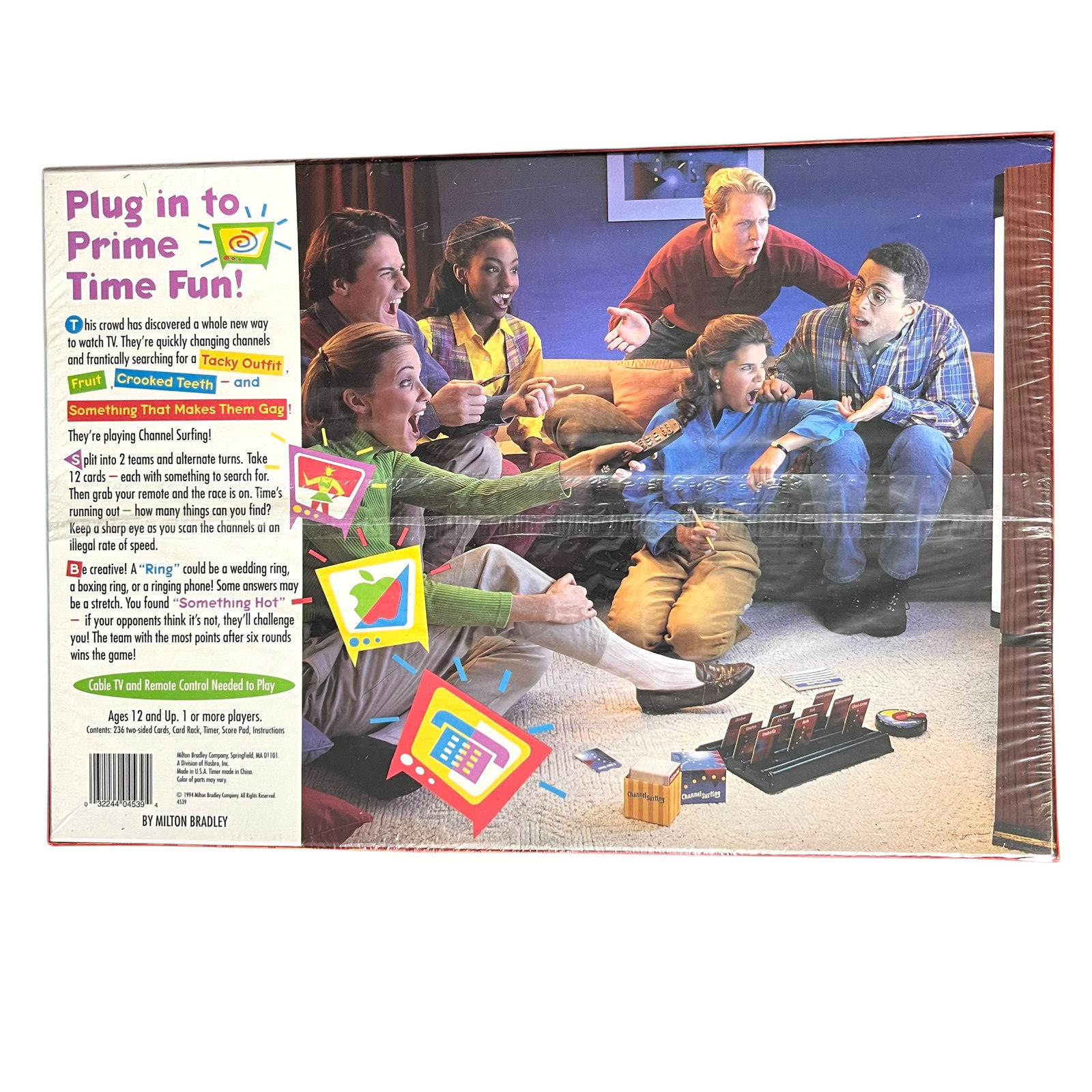 Vtg Channel Surfing Party Game Milton Bradley Ages 12 And Up 1994 New Sealed