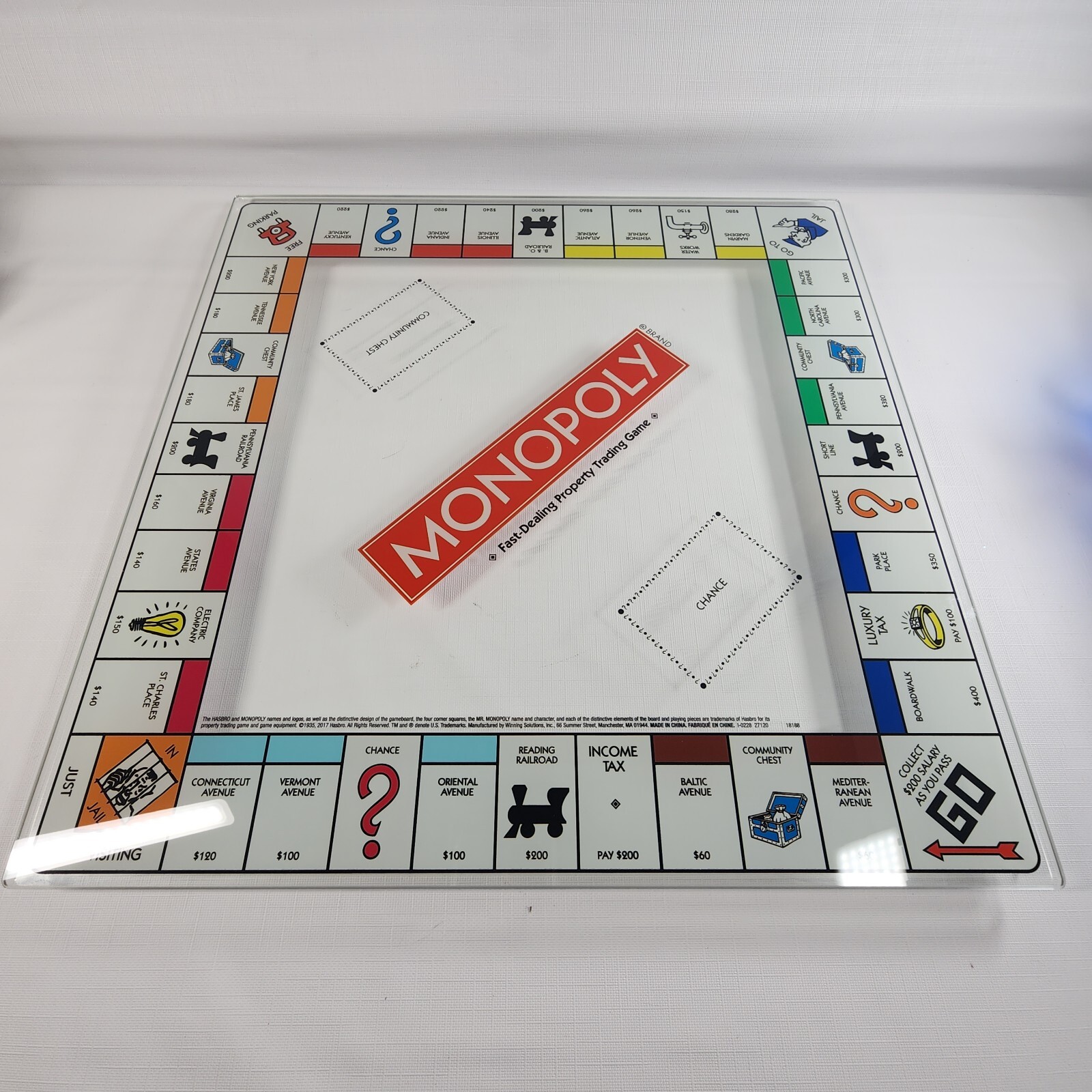 MONOPOLY Tempered Glass Edition W.S. Game Co 2018 COMPLETE
