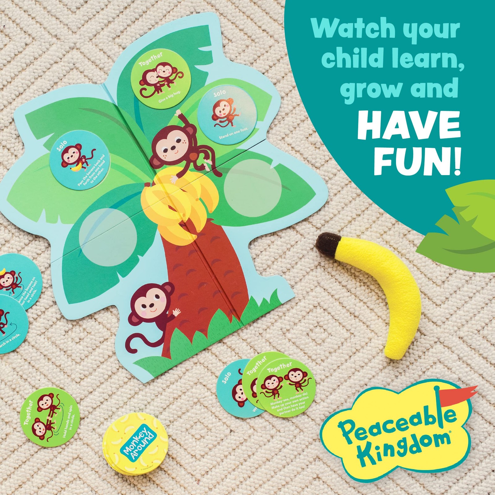 Monkey Around First Game for Toddlers Interactive play with Parent Ages 2+