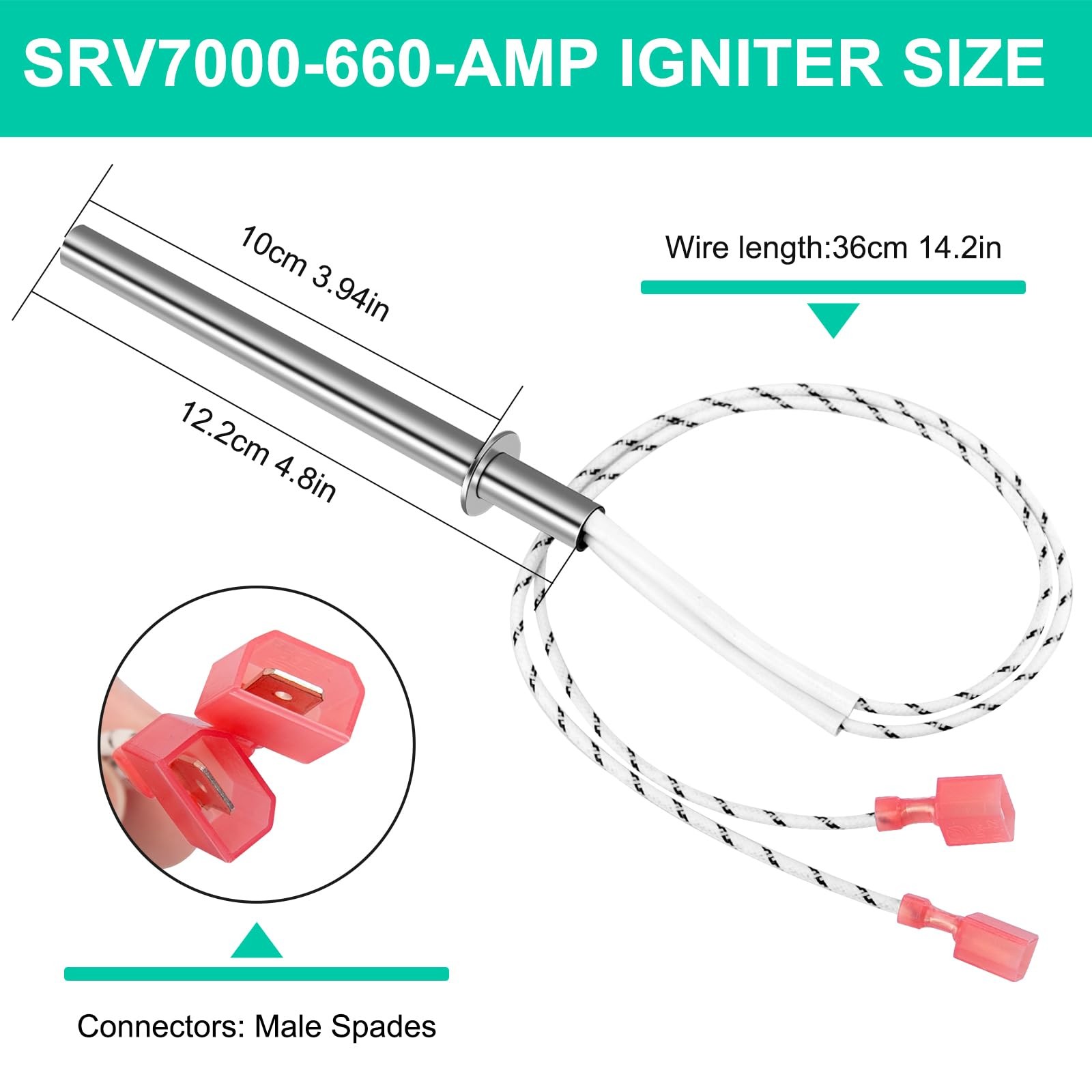 SRV7000-660-AMP Replacement Igniter Compatible with Pelpro Pellet Orange