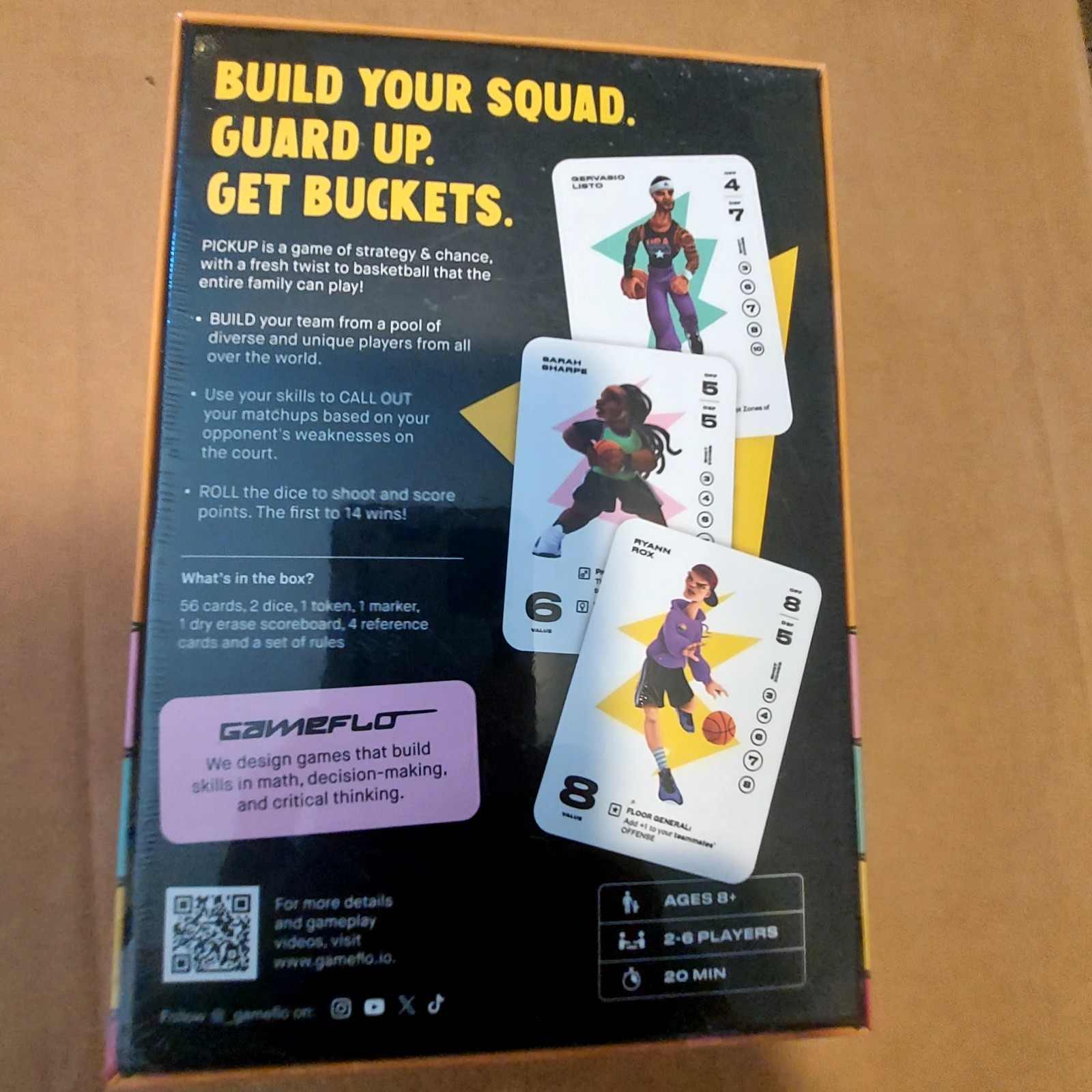 Gameflo Pickup Basketball Card Game of strategy & change Party Ed. New & Sealed