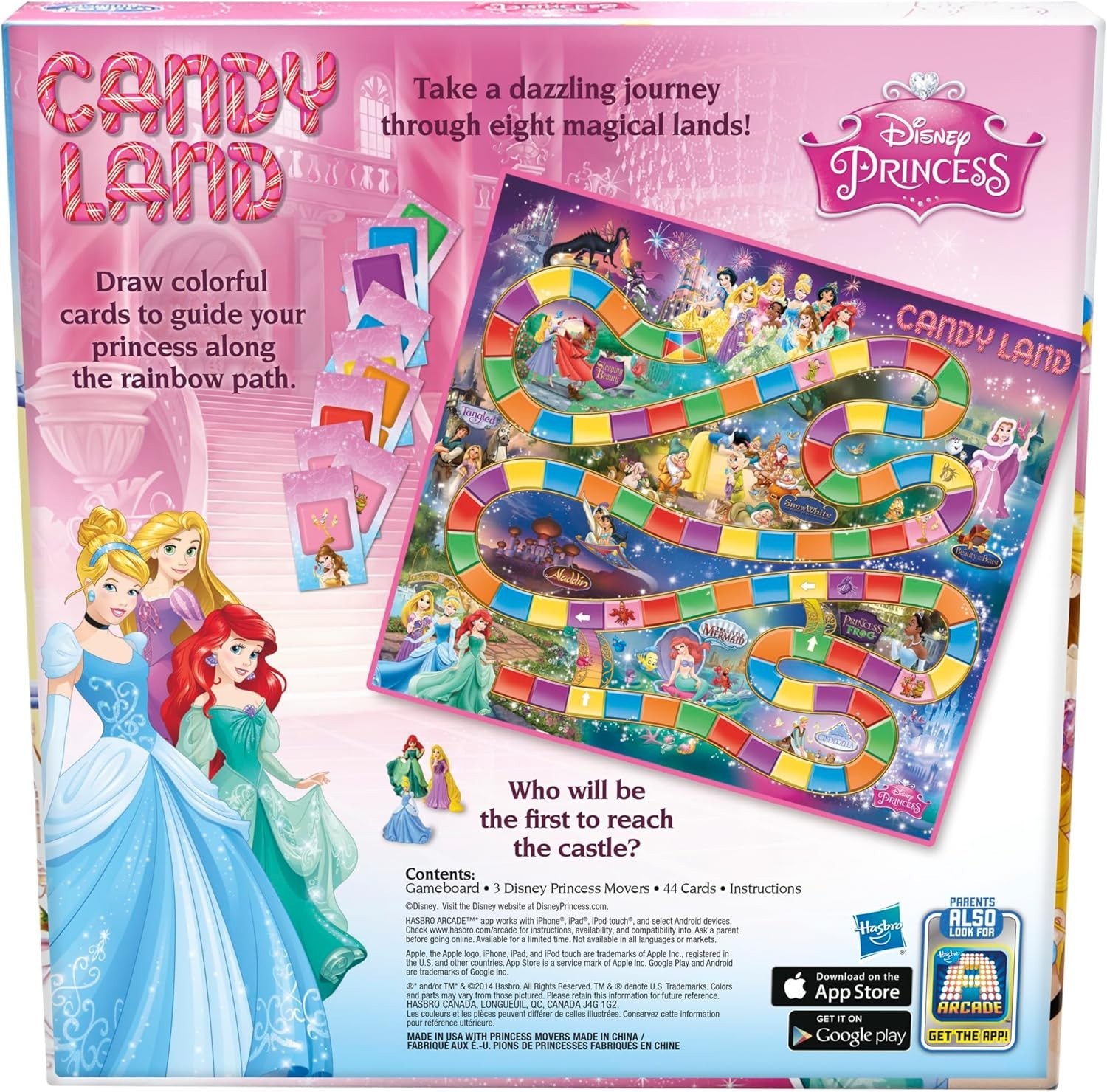 Hasbro Gaming Candy Land Disney Princess Edition Board Game, Preschool Games for