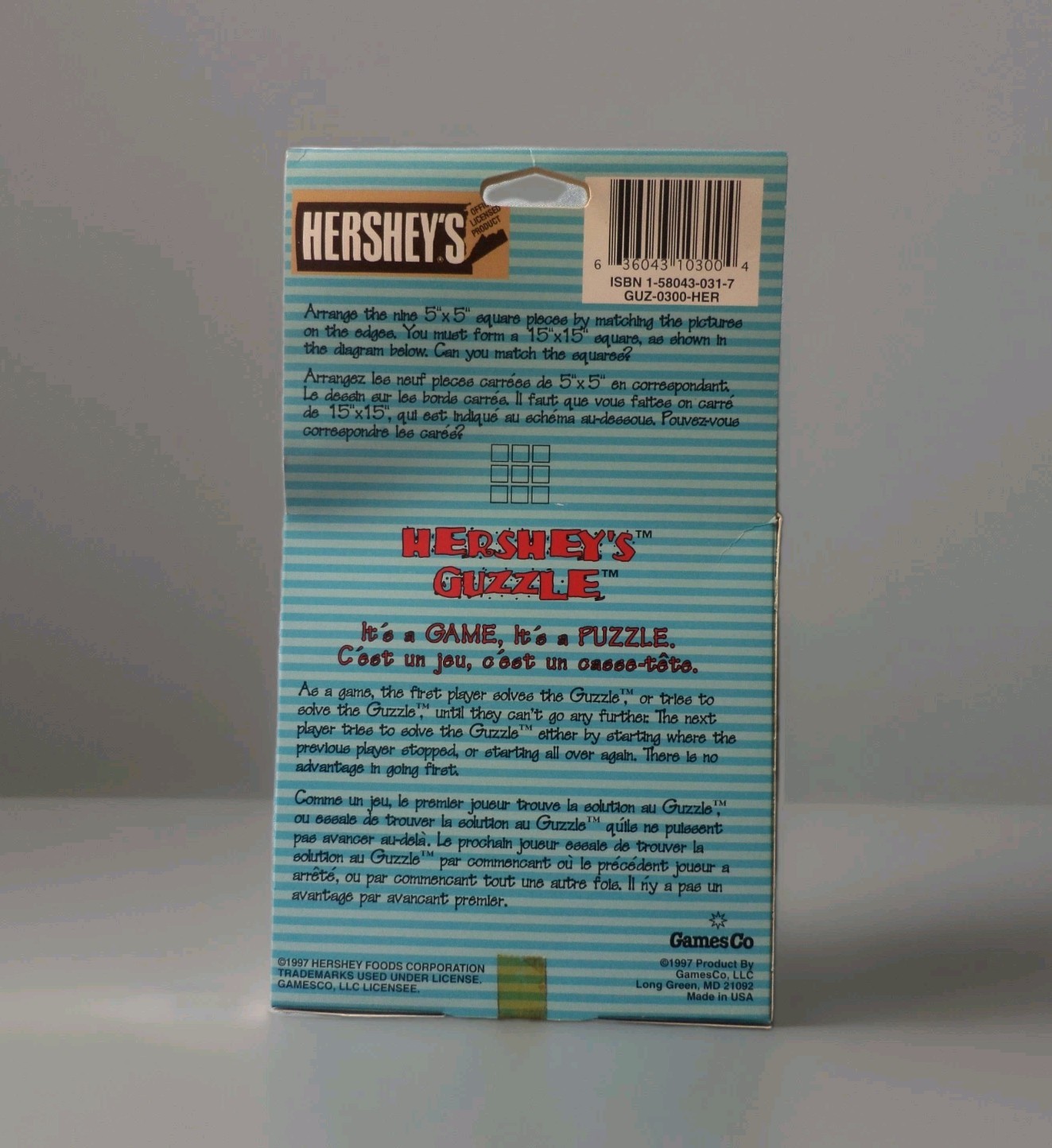 Vintage 1997 Hershey’s Billboard Guzzle Puzzle Game Brain teaser Chocolate Cocoa