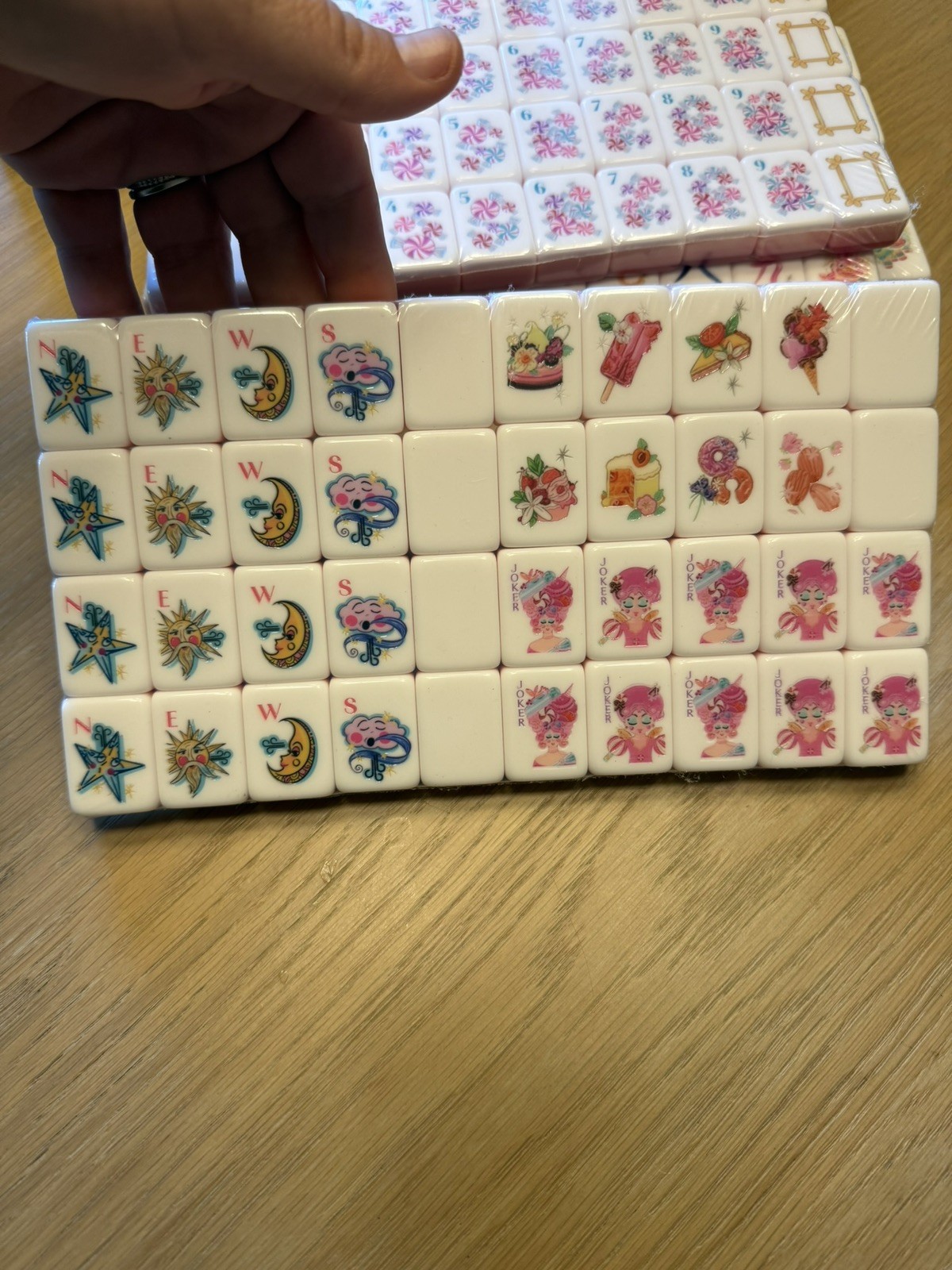 MAHJONG TILE SET PINK / Glitterville
