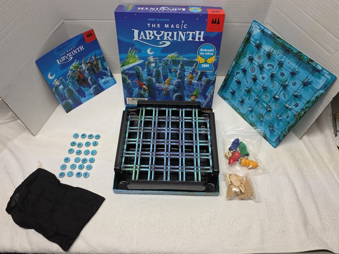 The Magic Labyrinth Game COMPLETE Drei Magier 2009 Maze Marbles Fantasy