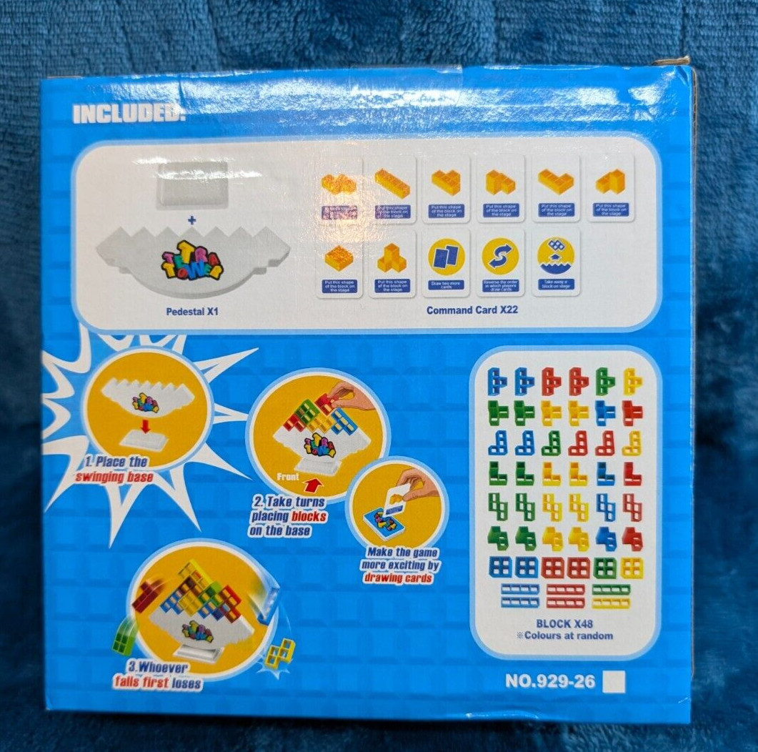 Stack Attack Tetra Tower Game Stack Games for Kids & Adults Kids. 48Pcs