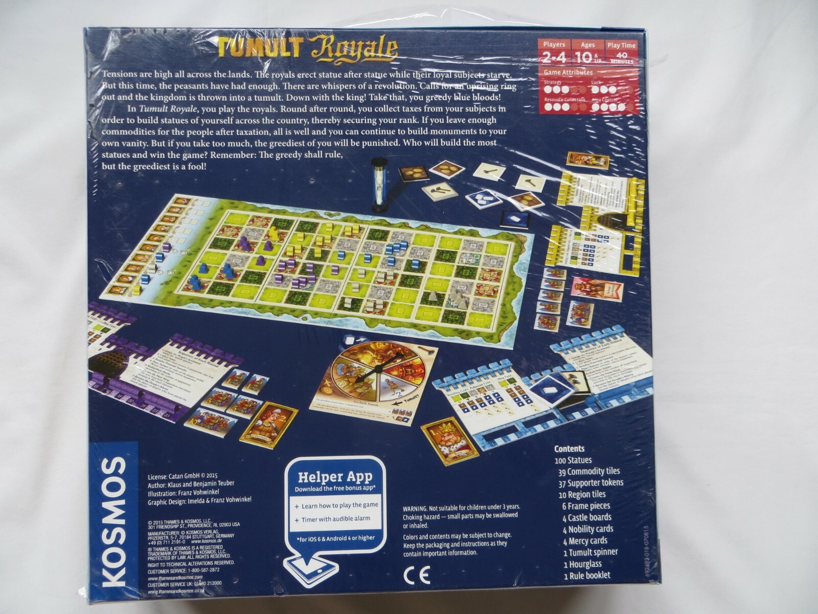 Thames & Kosmos Tumult Royale Multi-Player Board Game Greed Power Revolution 10+