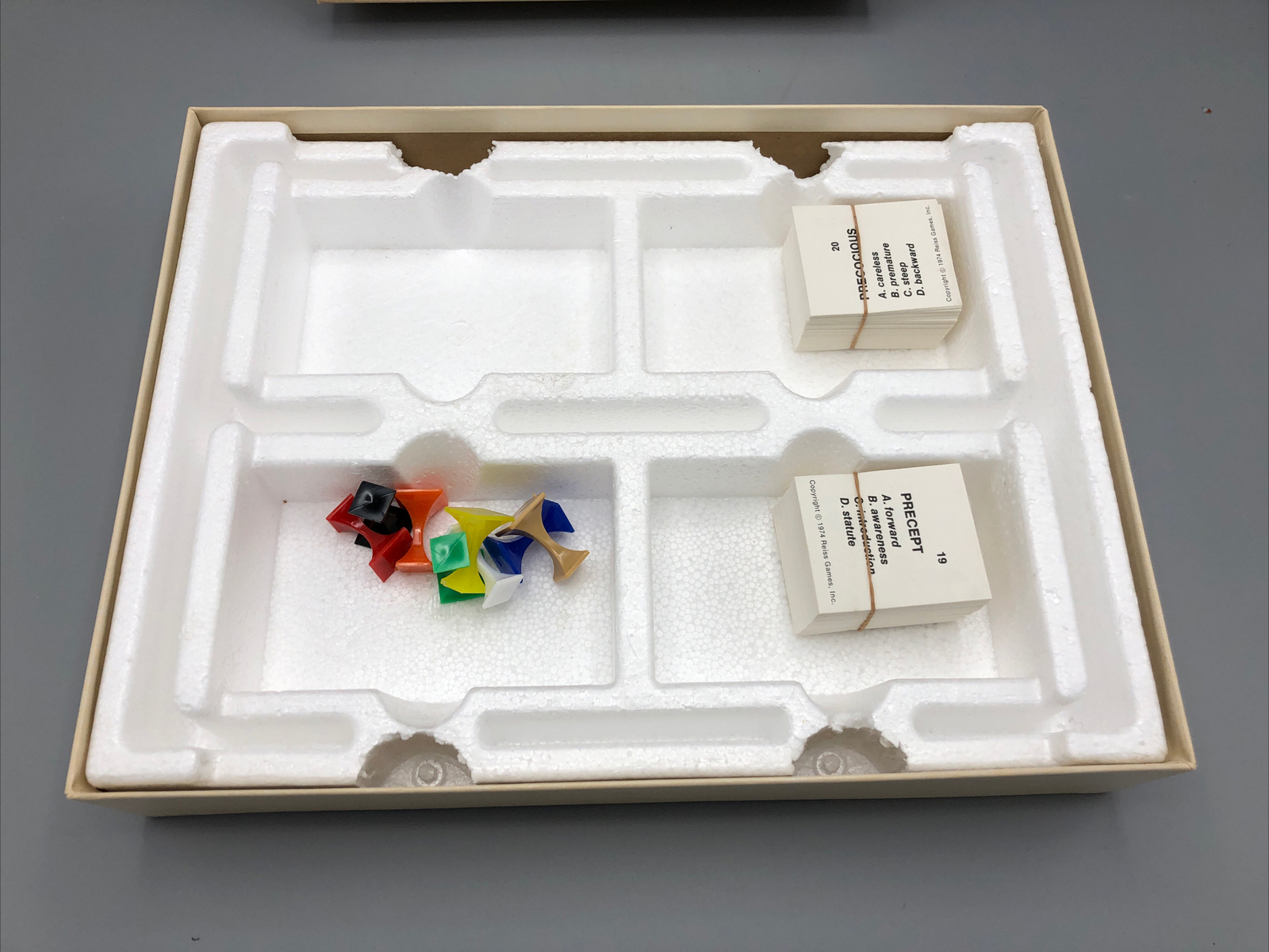 IQ Board Game, Reiss Games, 1974, Style #163, Complete Set