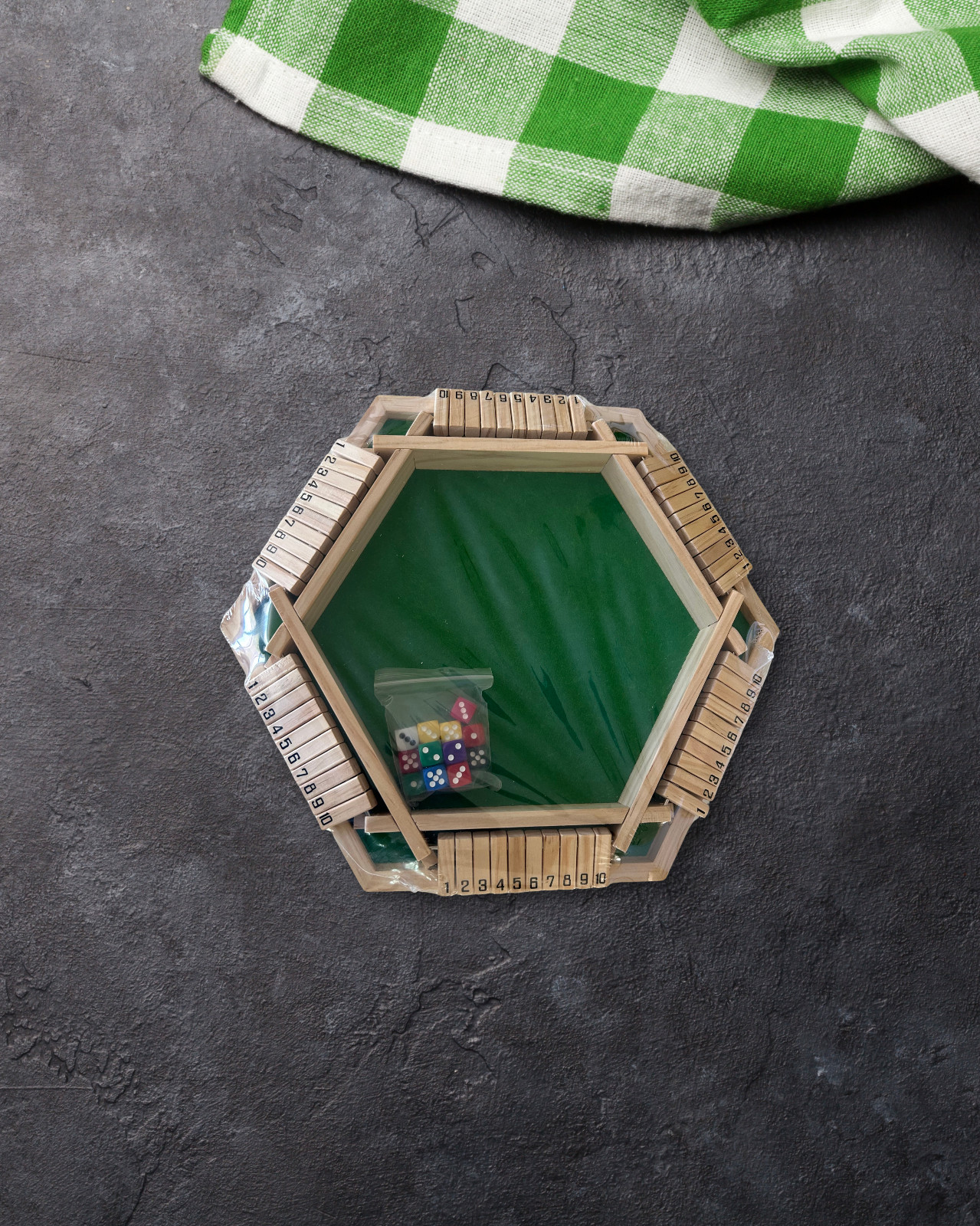 Shut The Box – Board Game 1-6 player-Green