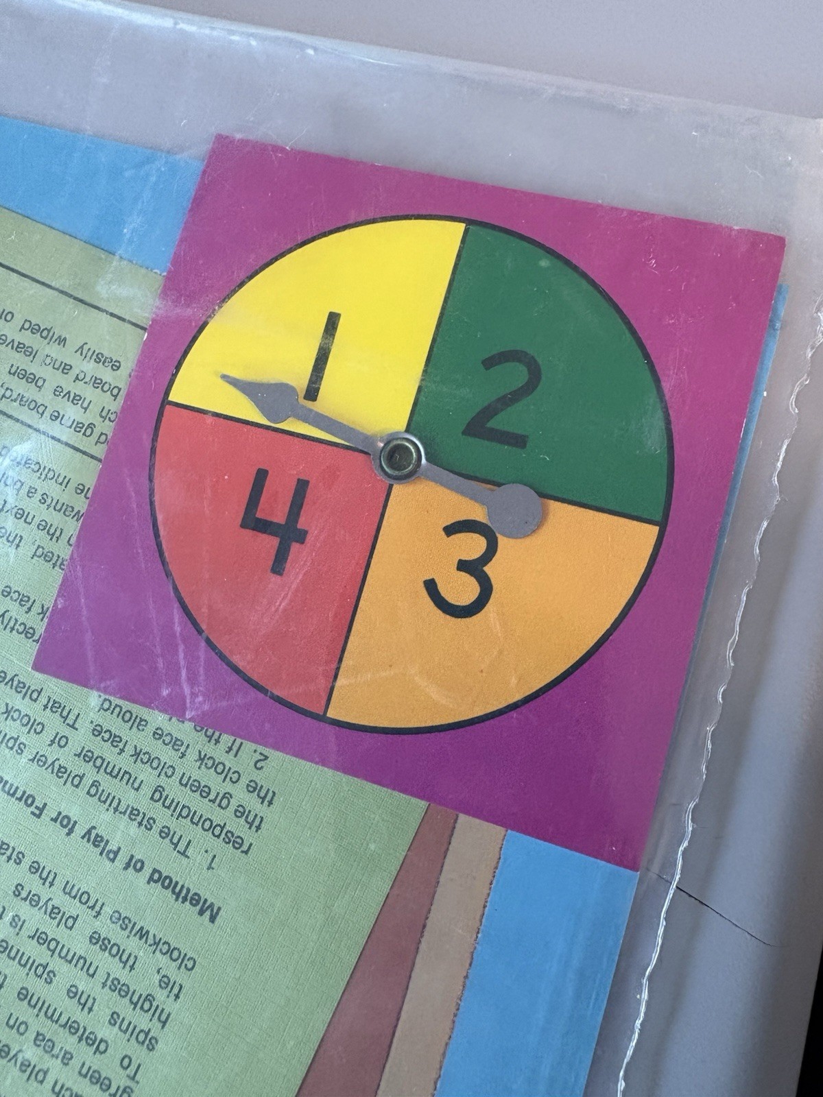 VTG 1977 Educational Game board Clock Classroom School Students Nostalgic READ