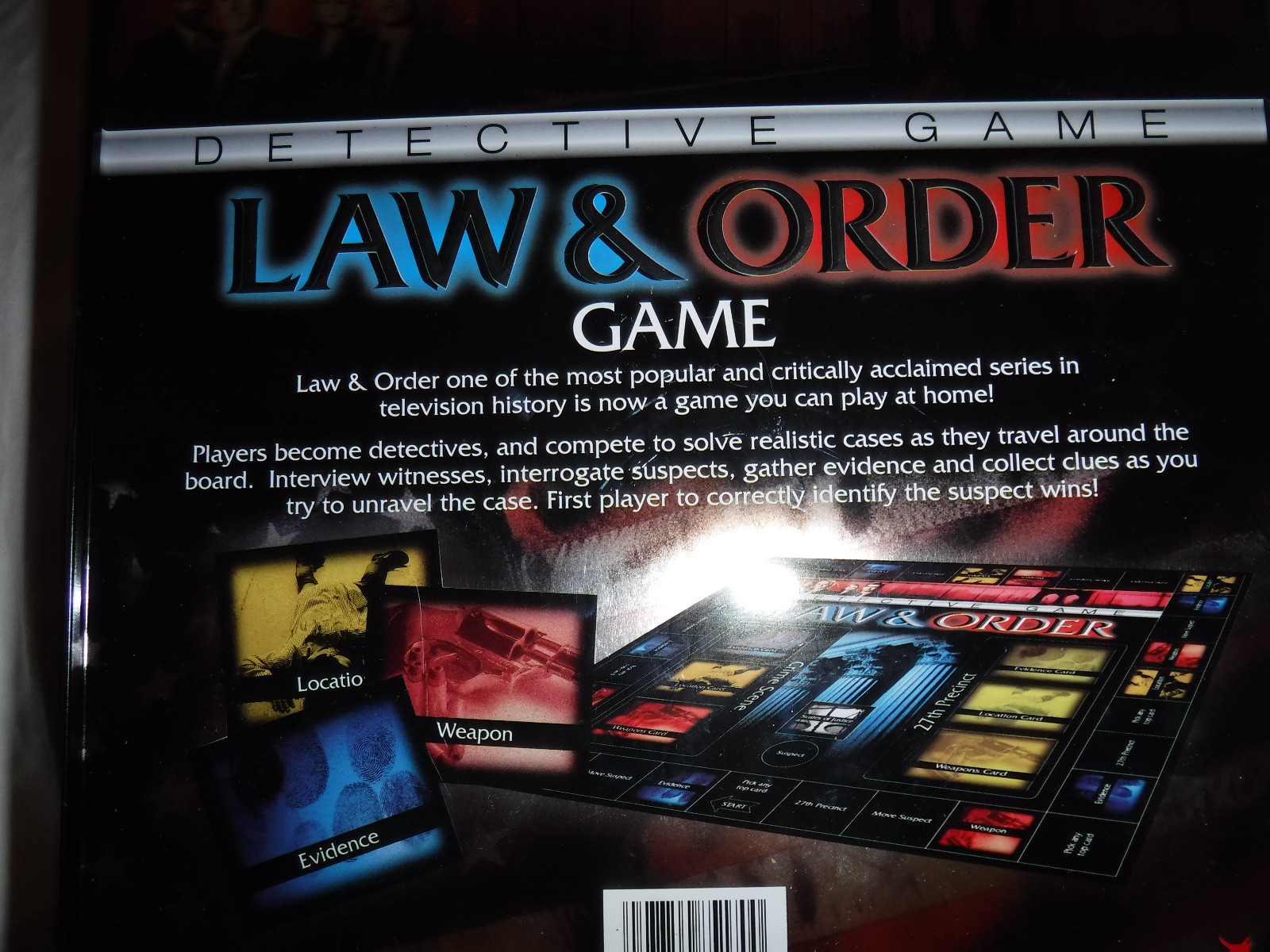 Detective Game Law & Order Game 2-4 Players Ages 13+ Board Game Excellent