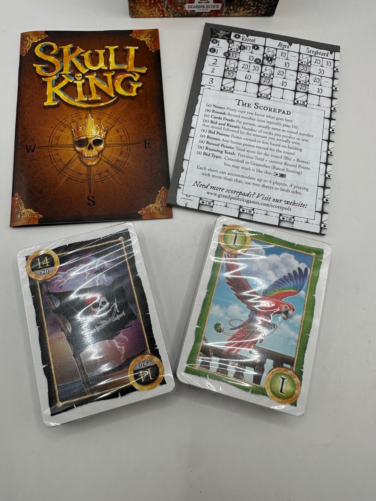 NEW Open Box Skull King Card GTame Grandpa Beck’s Games Ages 8+ 2-8 Players