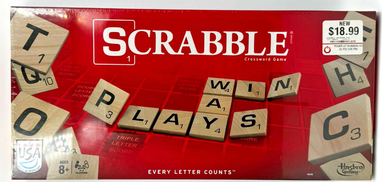 Hasbro Scrabble Game – Family Game Night Traditional Board Game Educational NEW