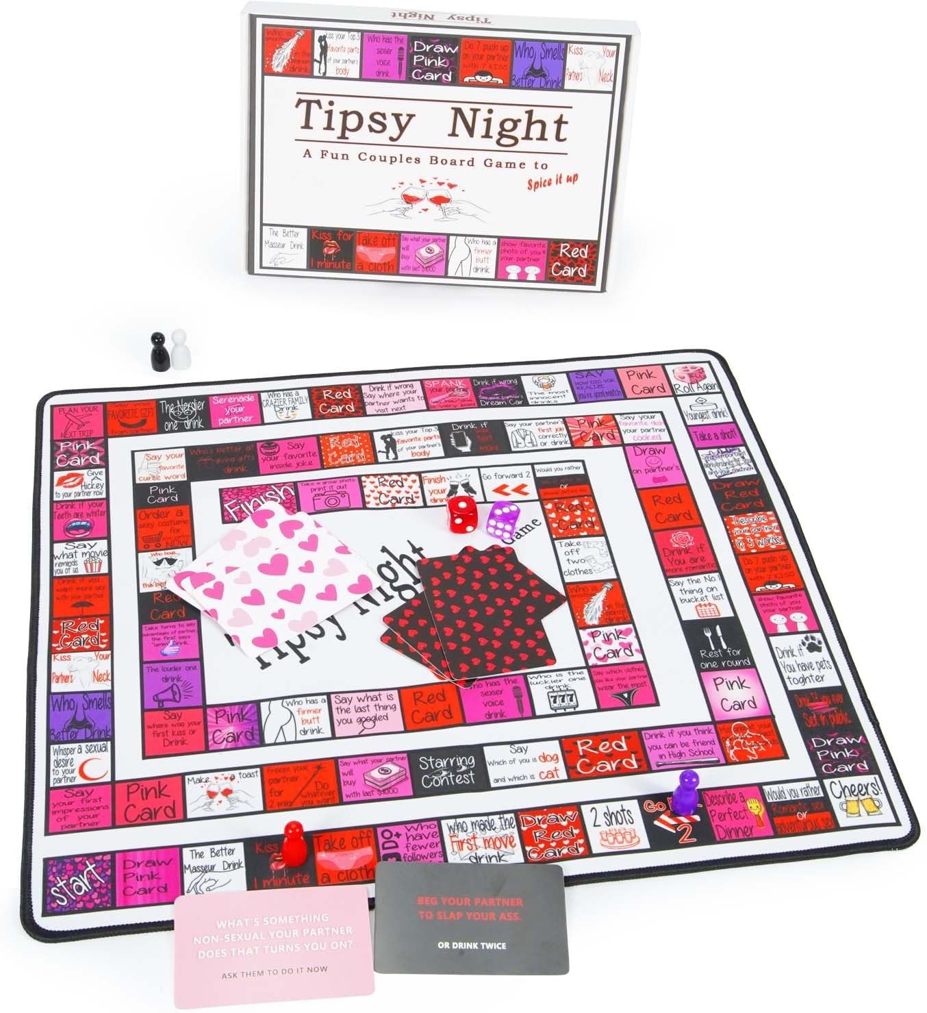 TIPSY NIGHT – Super Fun Couple Board Game to Spice it Up for Date Night, Adult S
