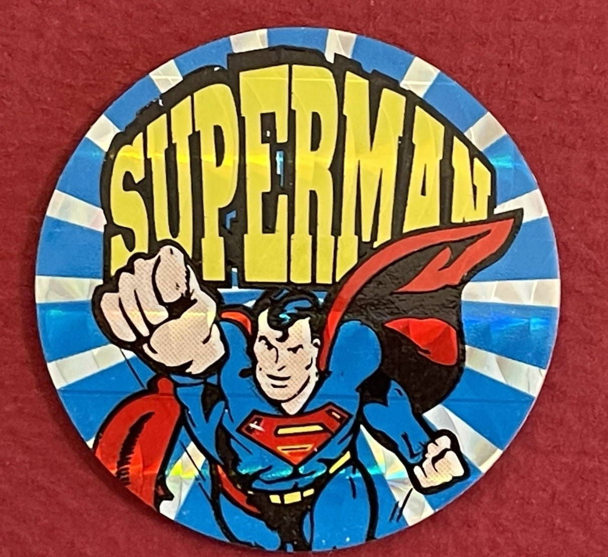 Vintage 1990’s Lot Of 5 DC/Marvel Comics Pogs /Milk Caps Superman/Batman New