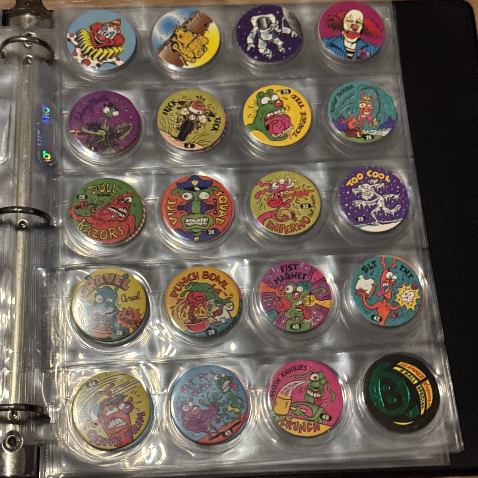 8 Page Pog Cap Collector Album With 160 Pogs