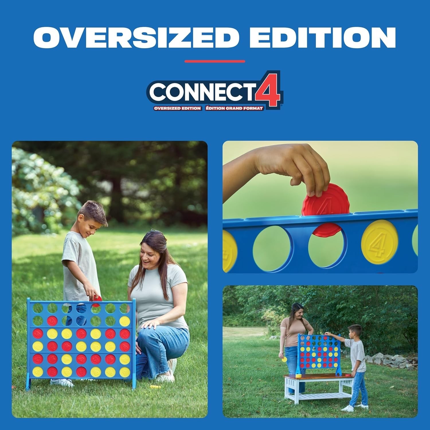 Connect 4 Oversized Edition Game – Giant Classic Four-In-A-Row Family Fun – Indo