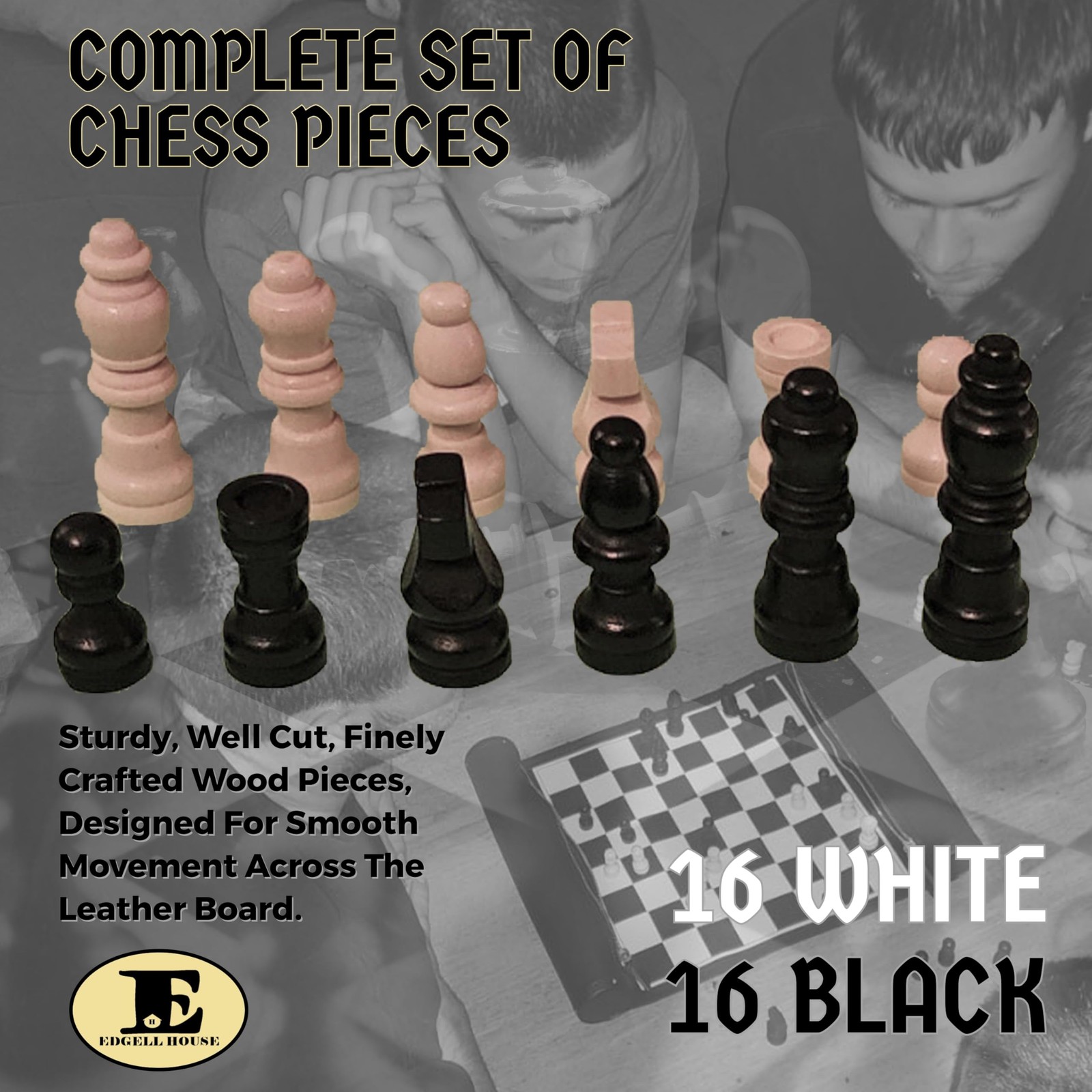 Edgell House Roll Up Chess Set Portable