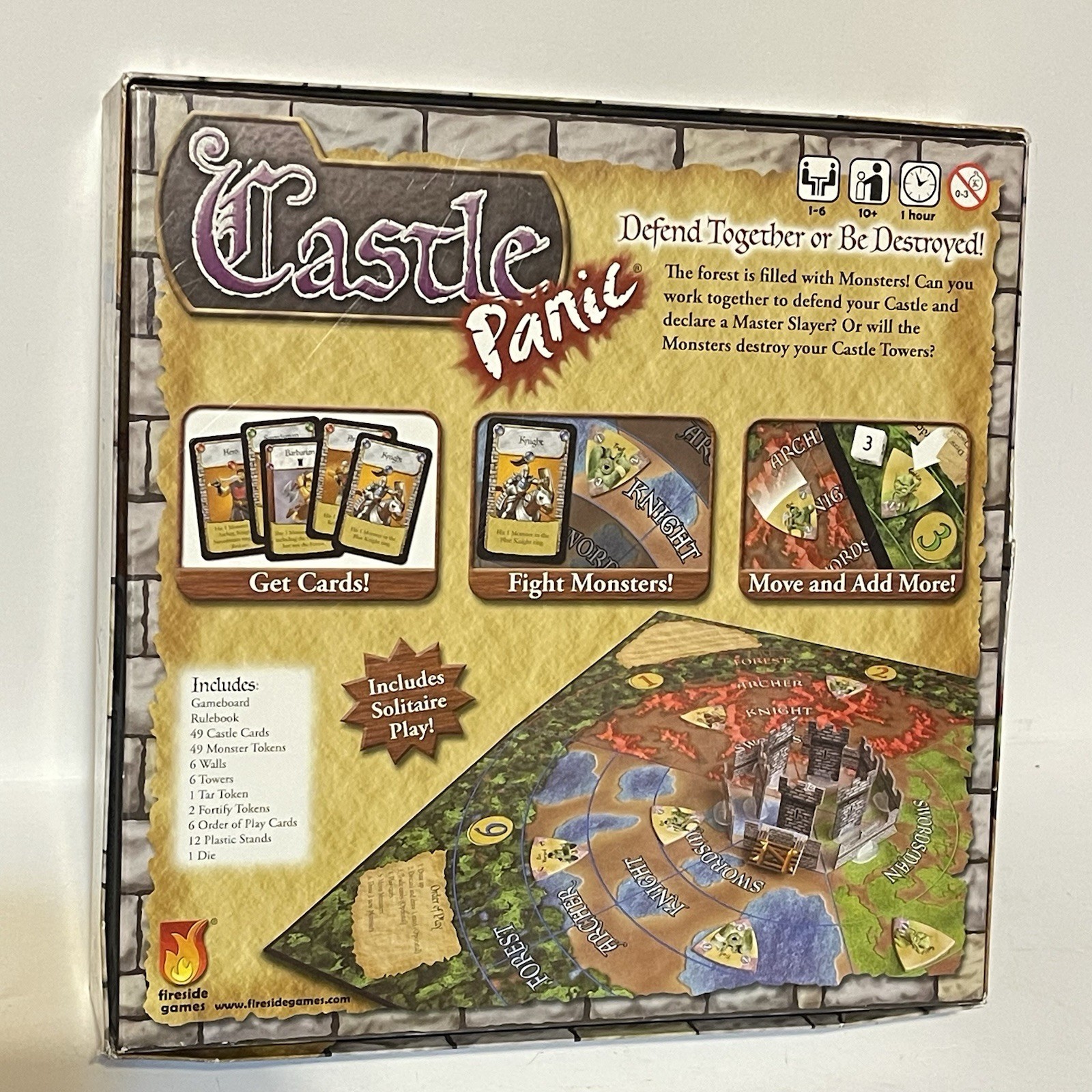 Castle Panic Cooperative Board Game Fireside Games 2011 Complete