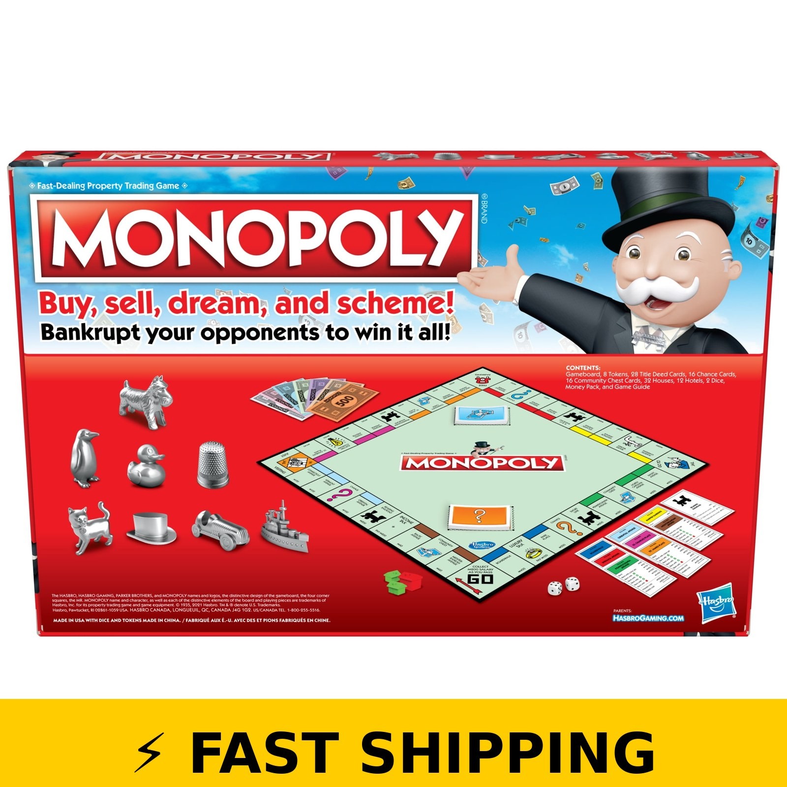 Monopoly Board Game – Family Game for 2 to 6 Players