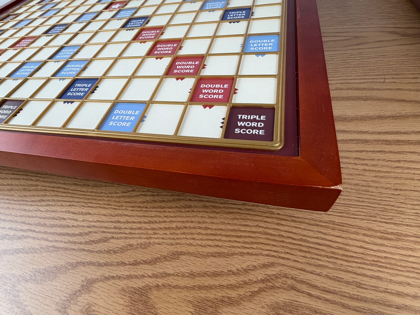 Scrabble Giant Deluxe Wooden Edition Turntable Board Game Open Box Item