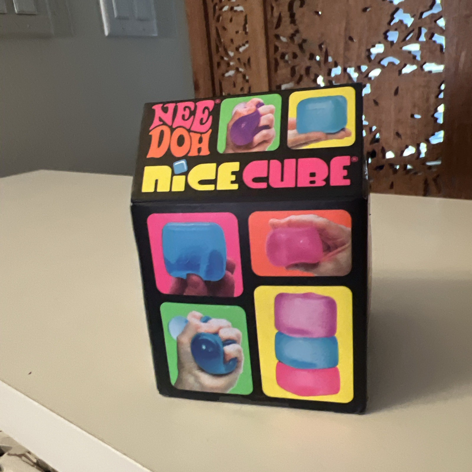Authentic Schylling Nee Doh Nice Cube Pink Rare Manipulative Toy NEW in Box