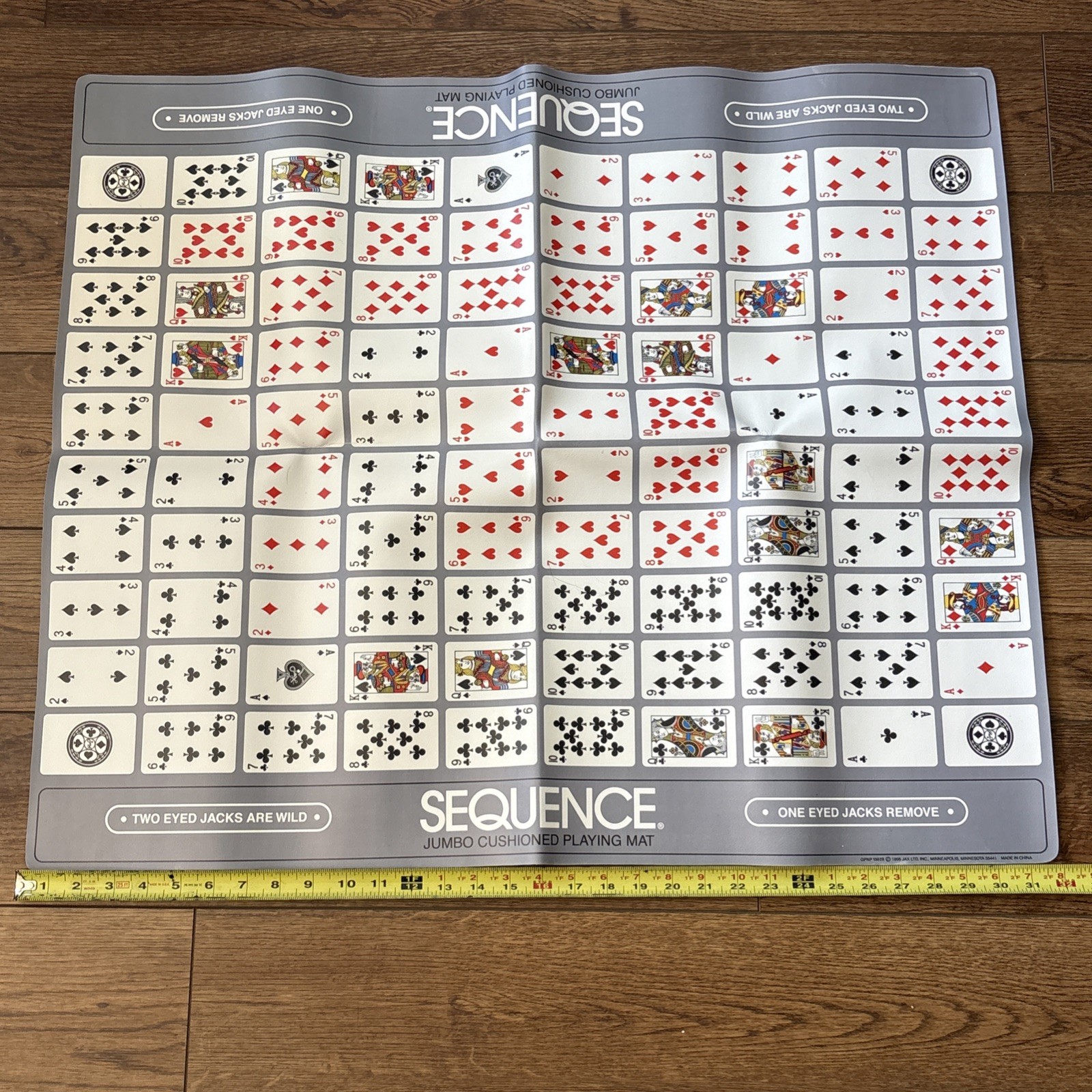 The Original Jumbo Sequence Board Game with Foldable 32″x27″ Mat COMPLETE