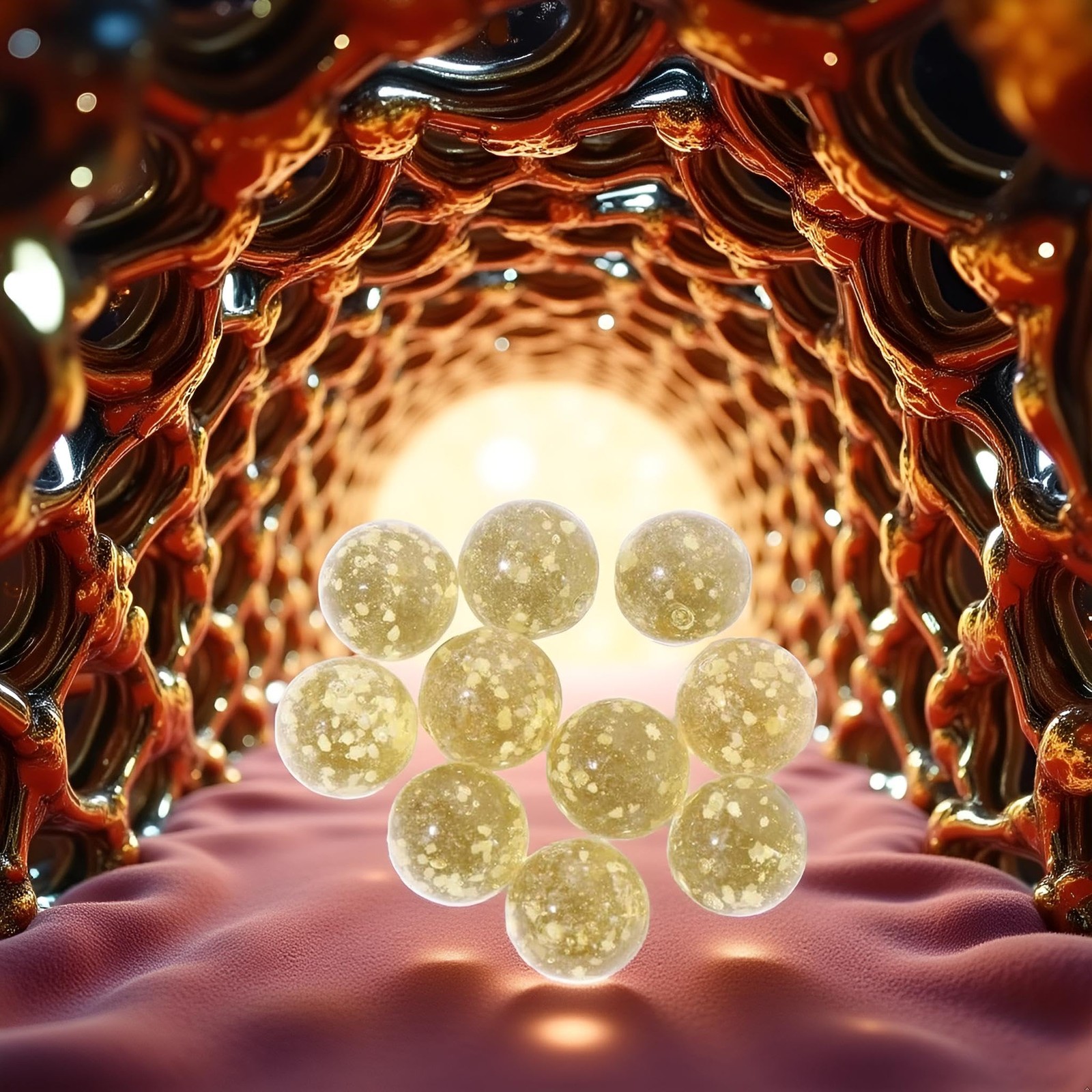 Bwexxt 10Pcs Gold Marbles Glow in The Dark Marbles,Glass 12mm/0.47in,