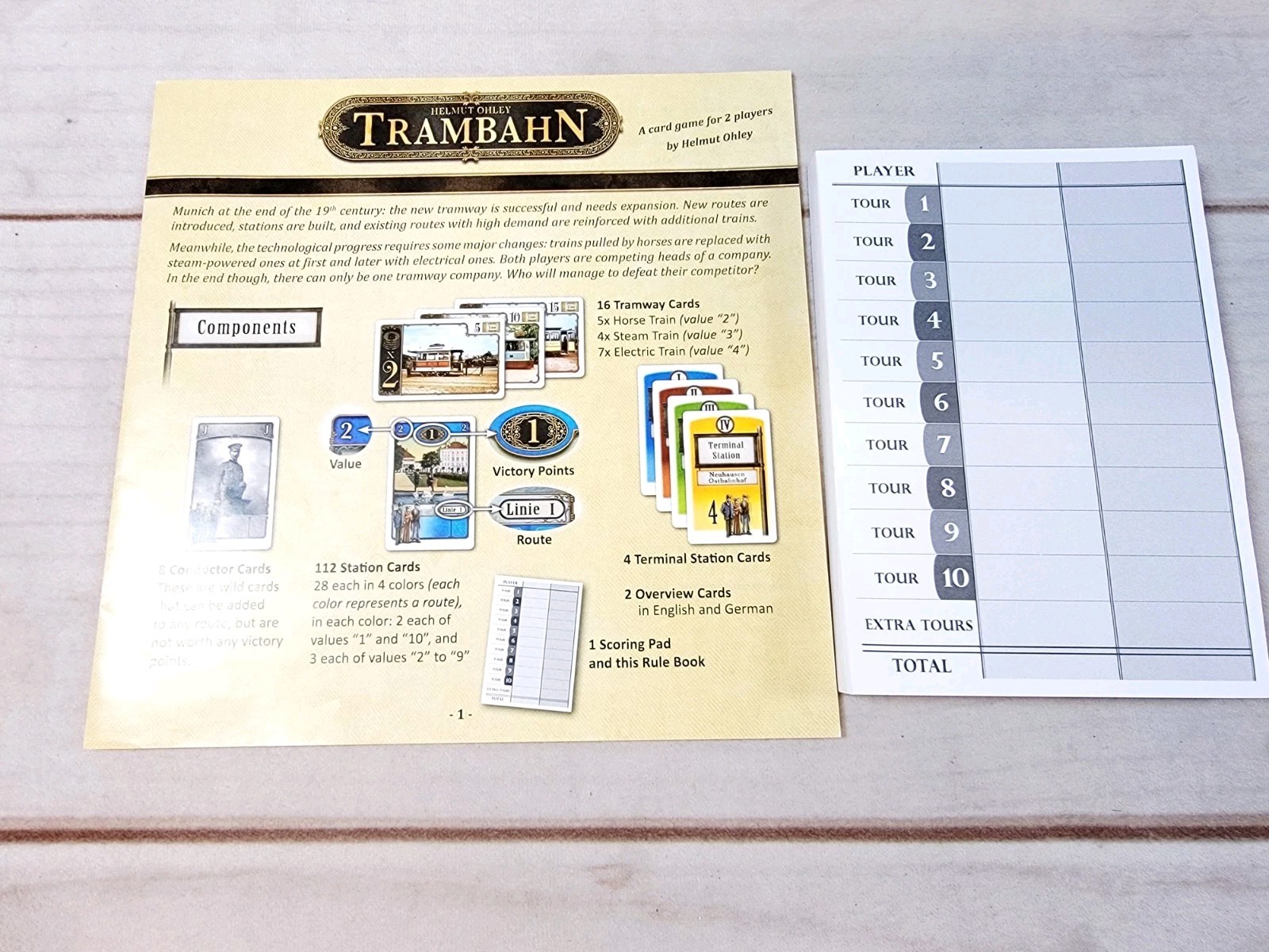 Trambahn Board Game Mayfair Games 2015 By Helmut Ohley 2 Player – Complete