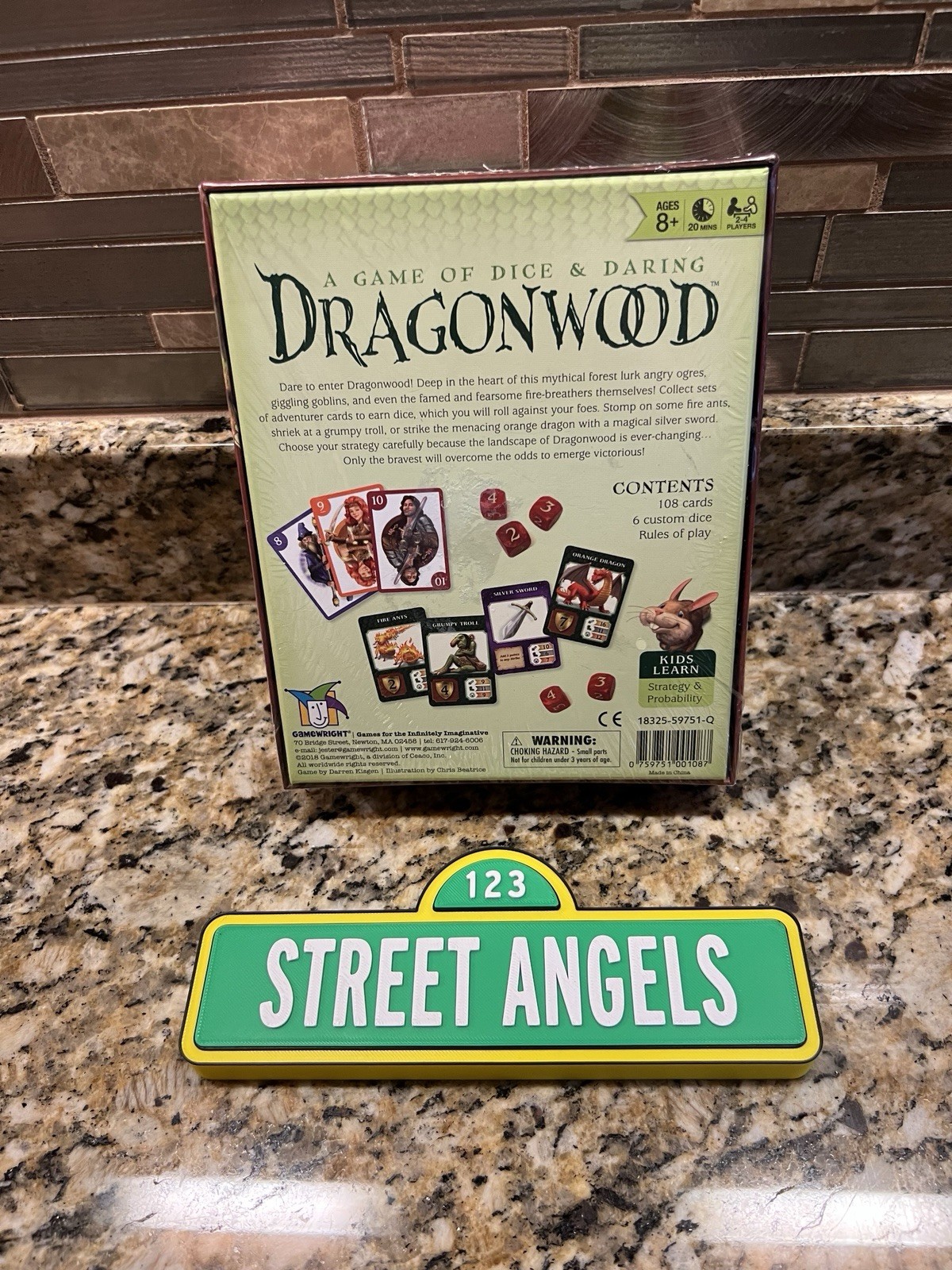 Gamewright Dragonwood A Game of Dice & Daring Board Card Adventure Dragon Knight