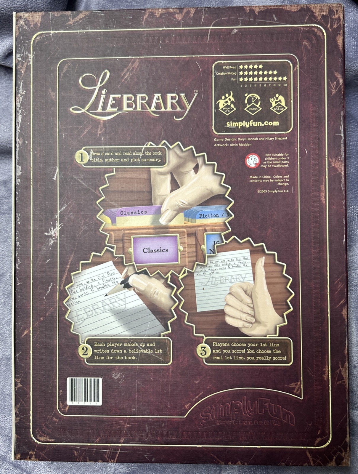 2005 Liebrary Board Game Where The First Line Speaks Volumes! Excellent Shape!